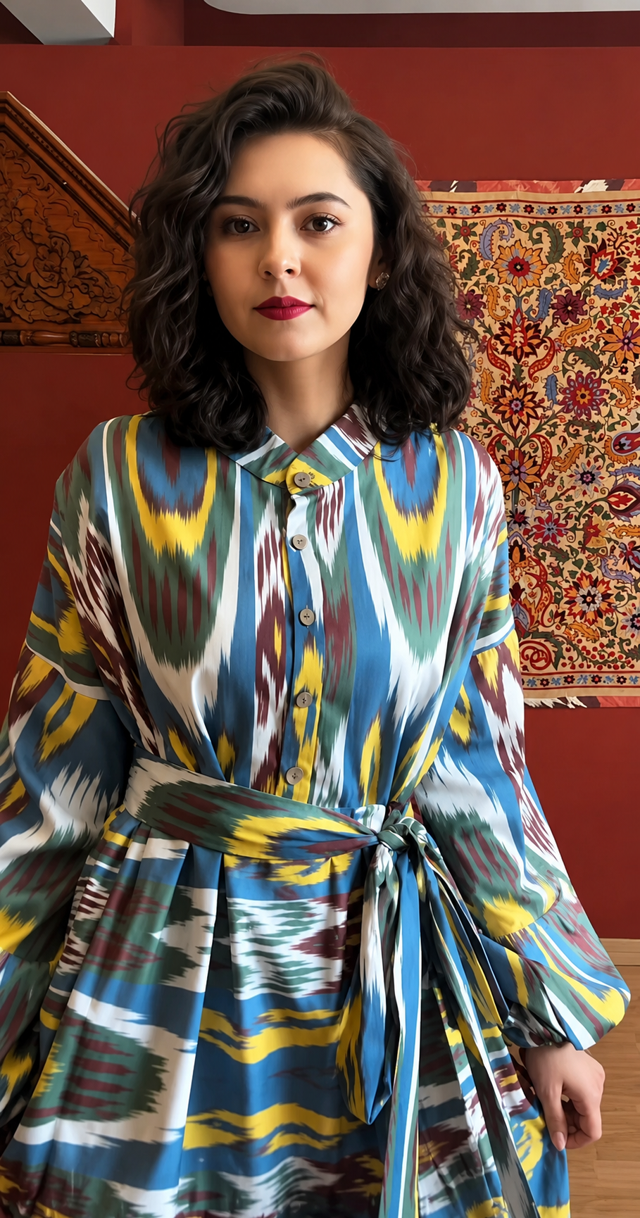 Silk Road Tie-Dye Cotton Maxi Dress