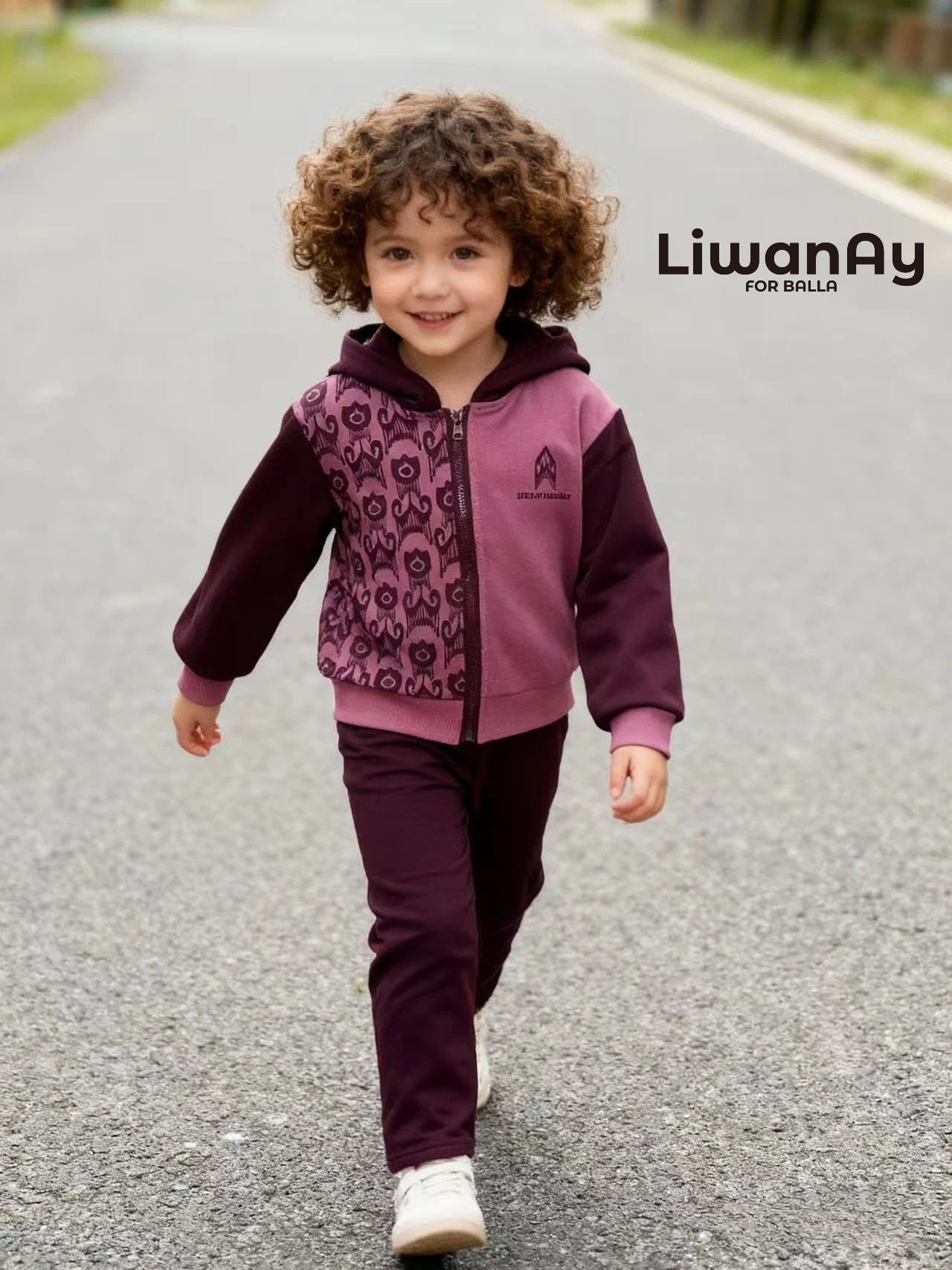 Atlas Sport Set – Cultural Pattern Hoodie & Jogger Set for Kids