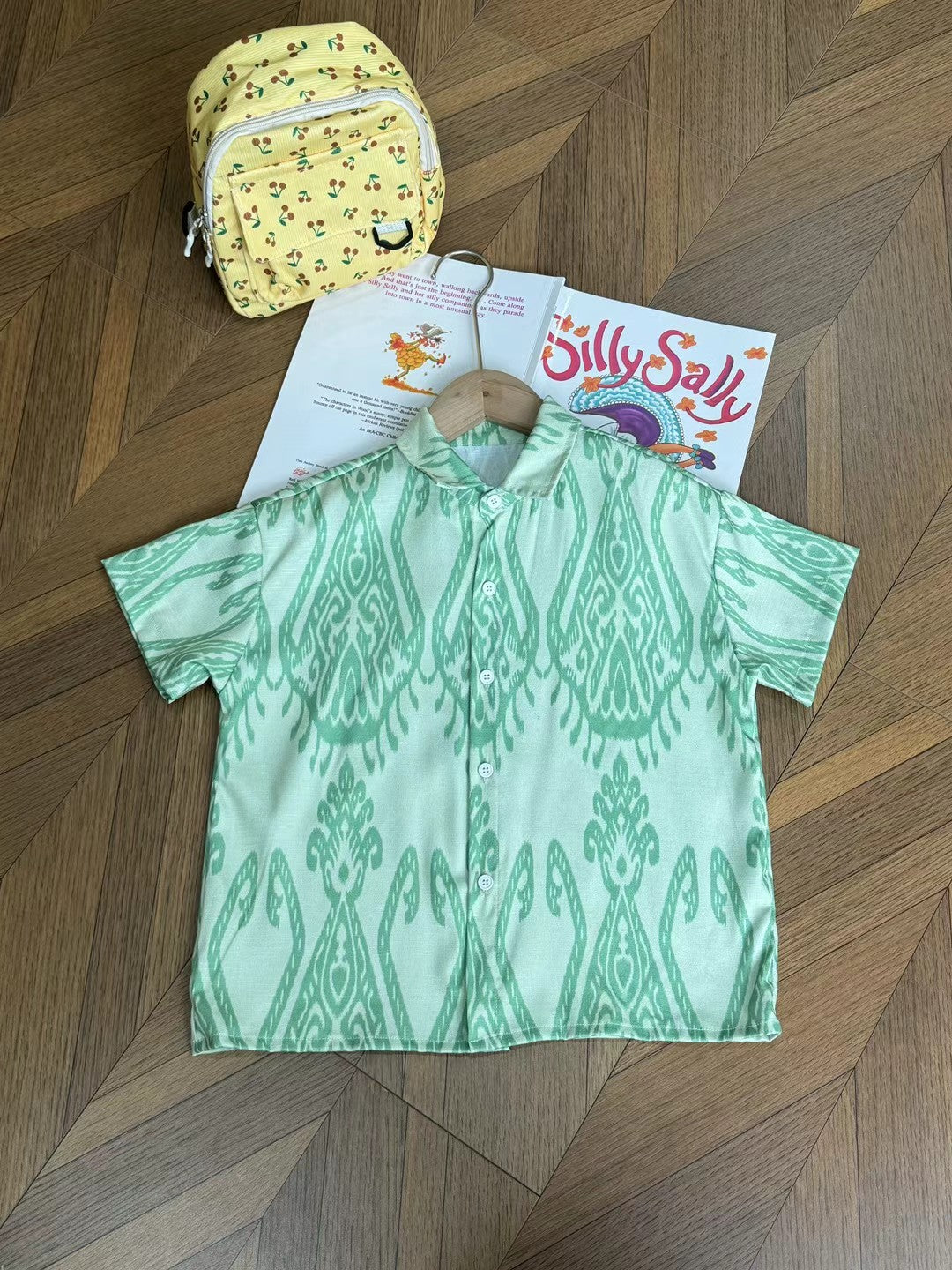 Boys Ikat Linen Shirt – Lightweight Breathable Summer Button-Up