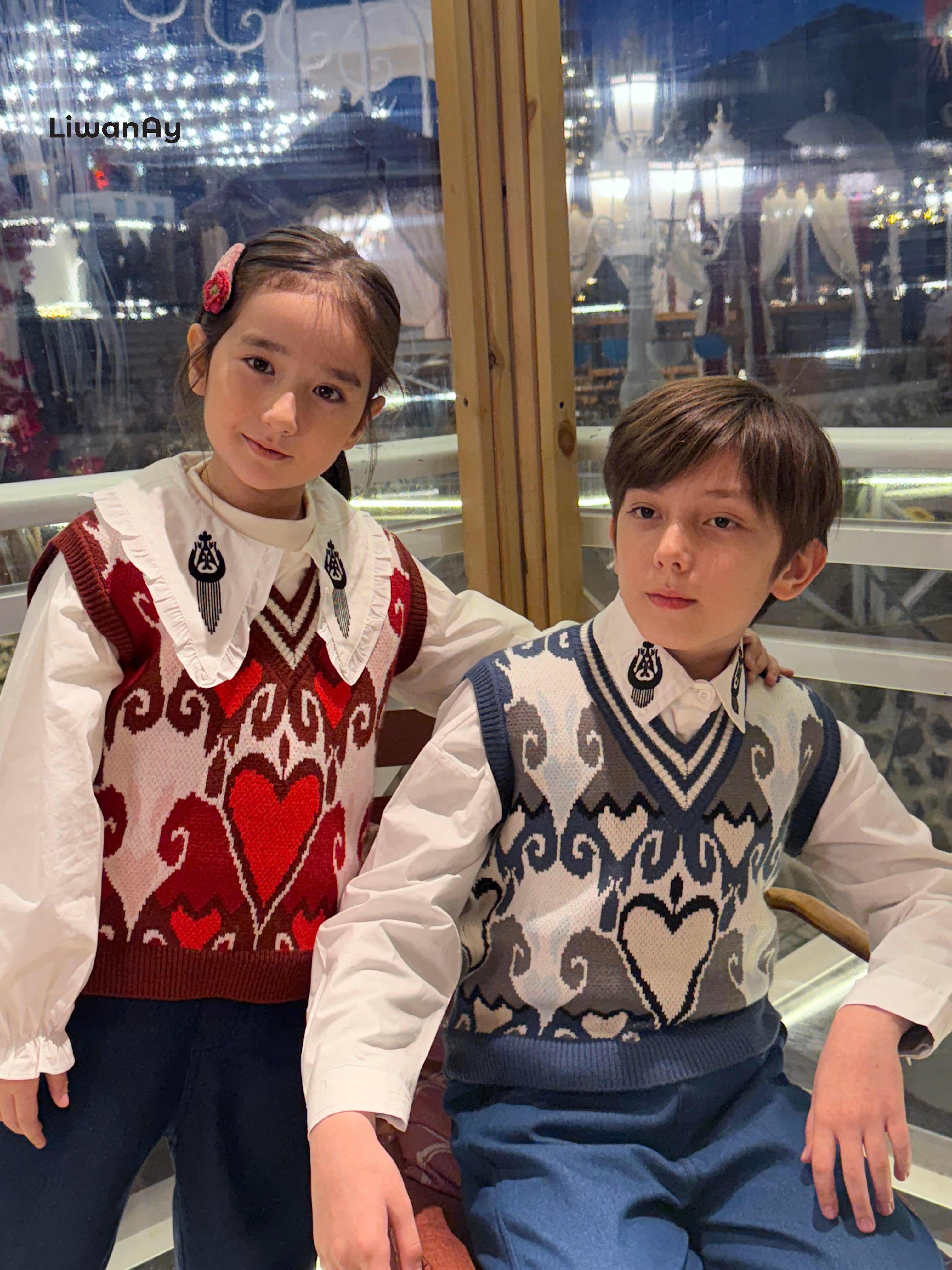 Atlas Heart Knit Vest – Red