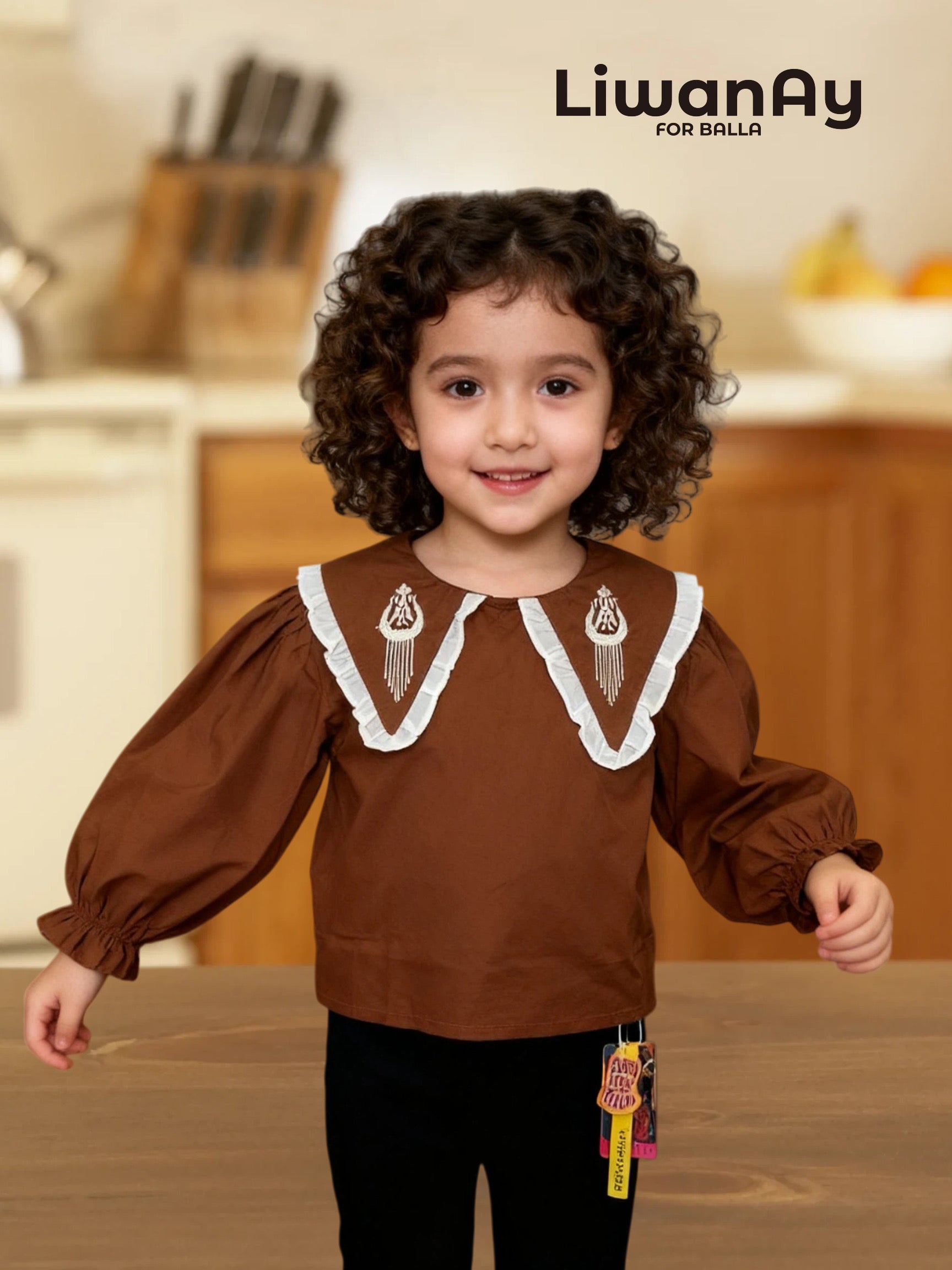 Embroidered Collar Blouse – Classic & Versatile