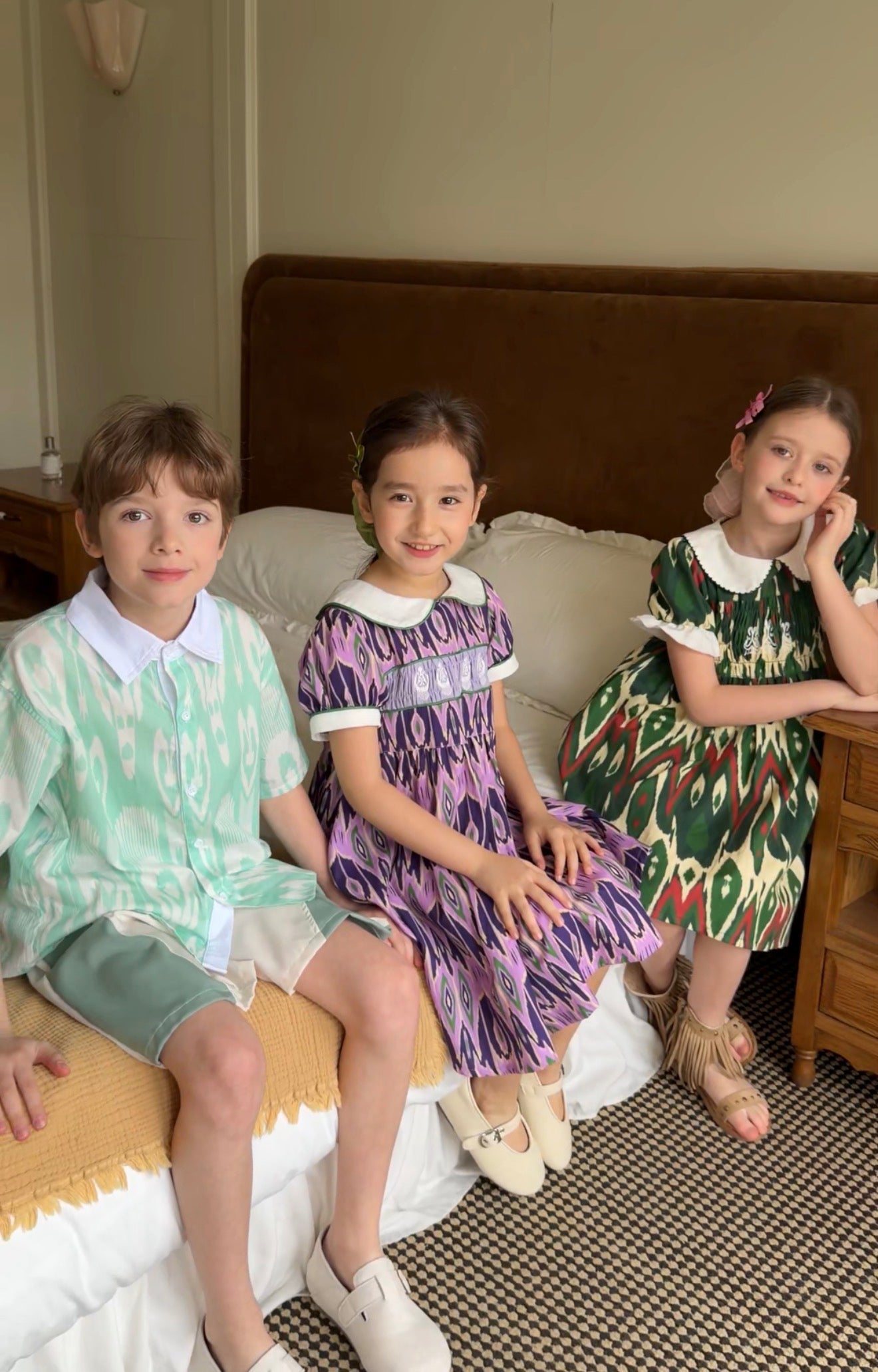 Child wearing colorful Liwanay kidswear