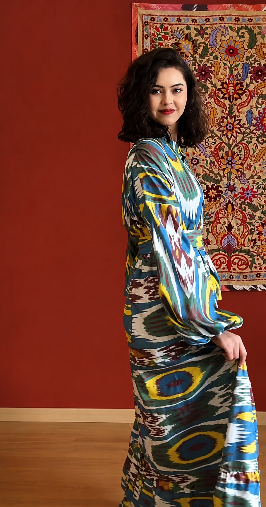 Silk Road Tie-Dye Cotton Maxi Dress