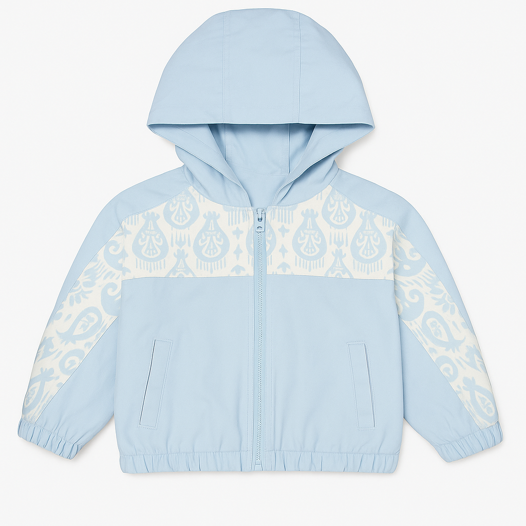 Blue Ikat Windbreaker Jacket