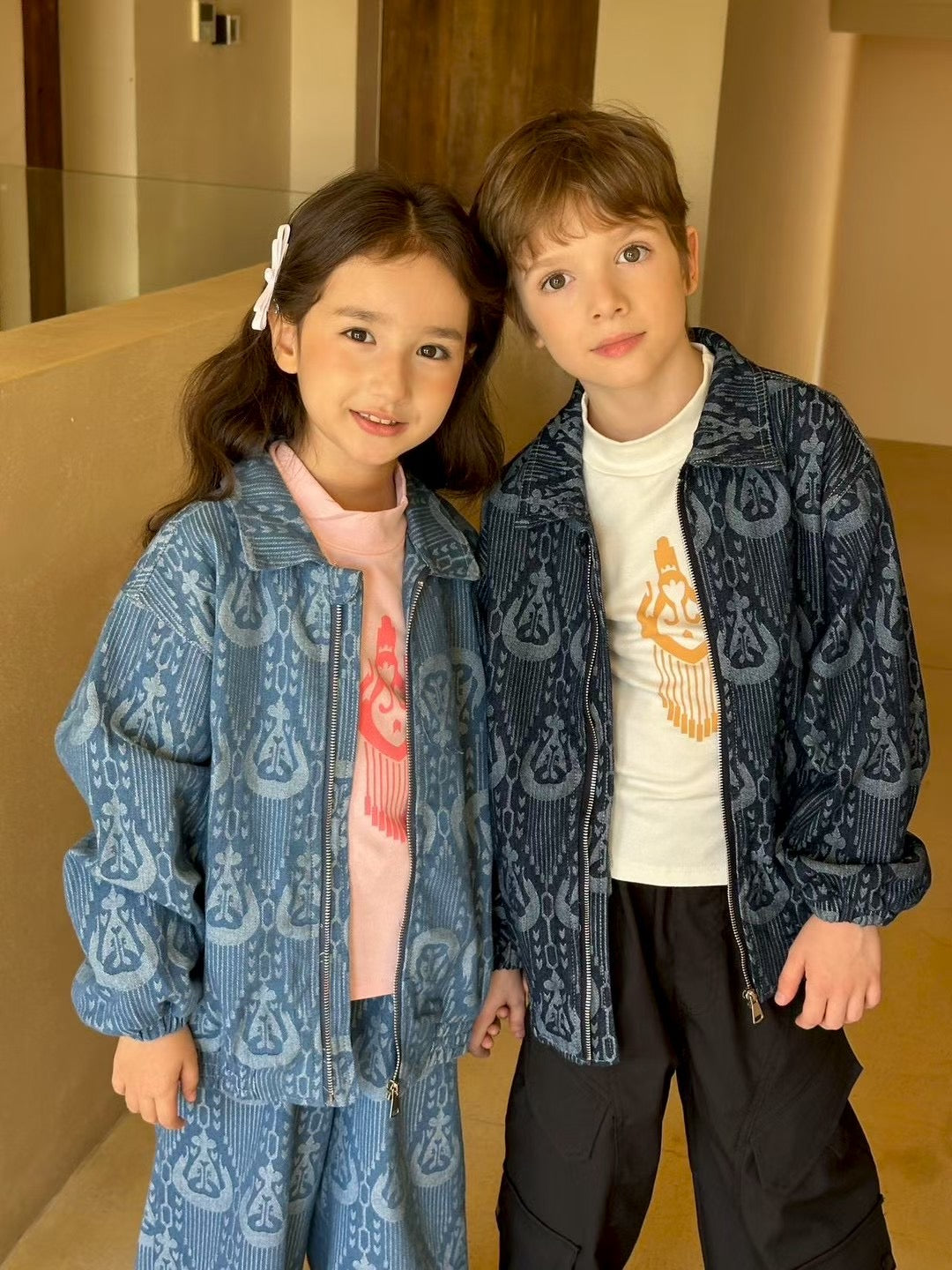 Atlas/Ikat Denim Pattern Jacket