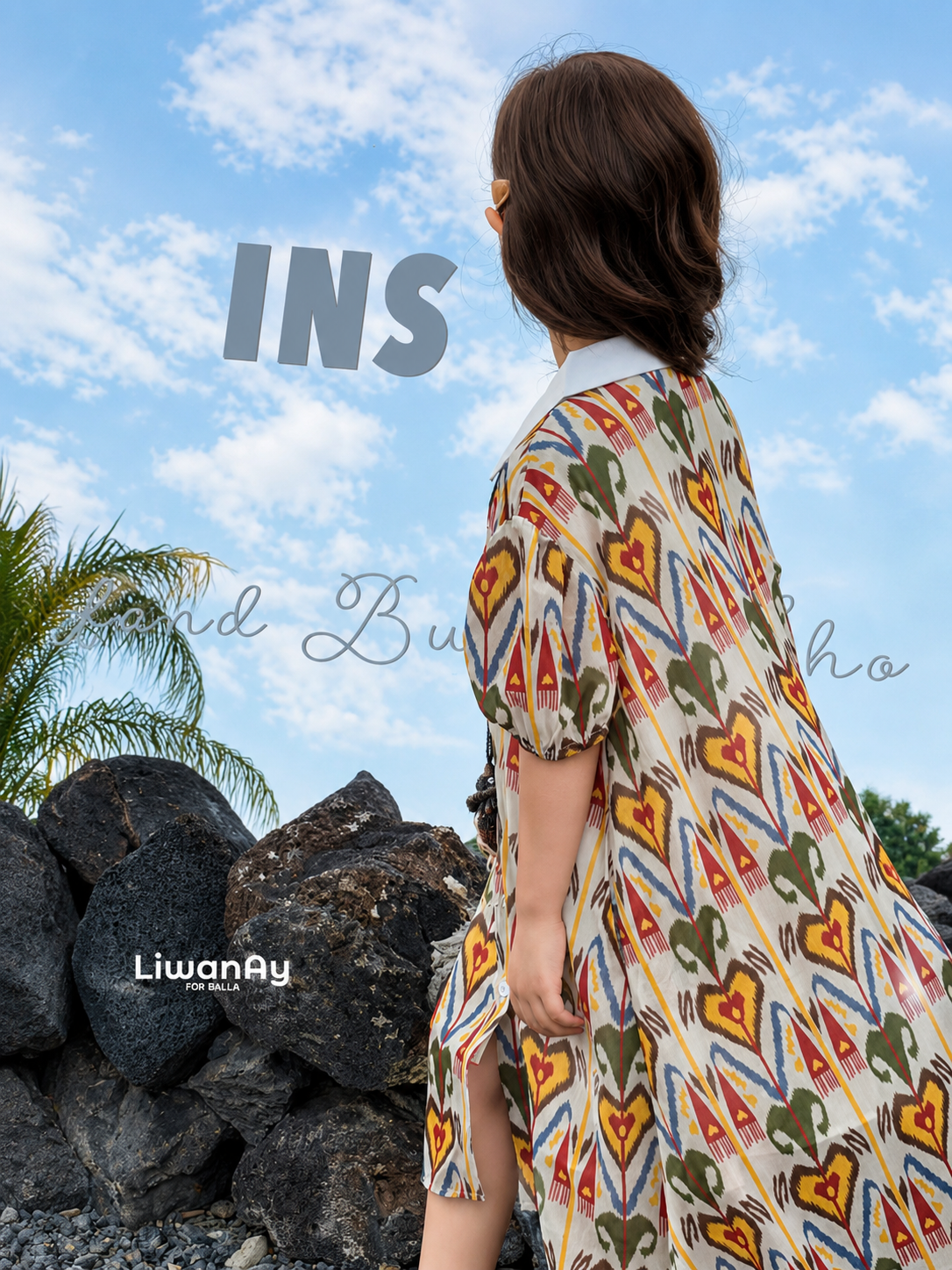 Vintage Ikat Puff Sleeve Dress – LiwanAy Girls