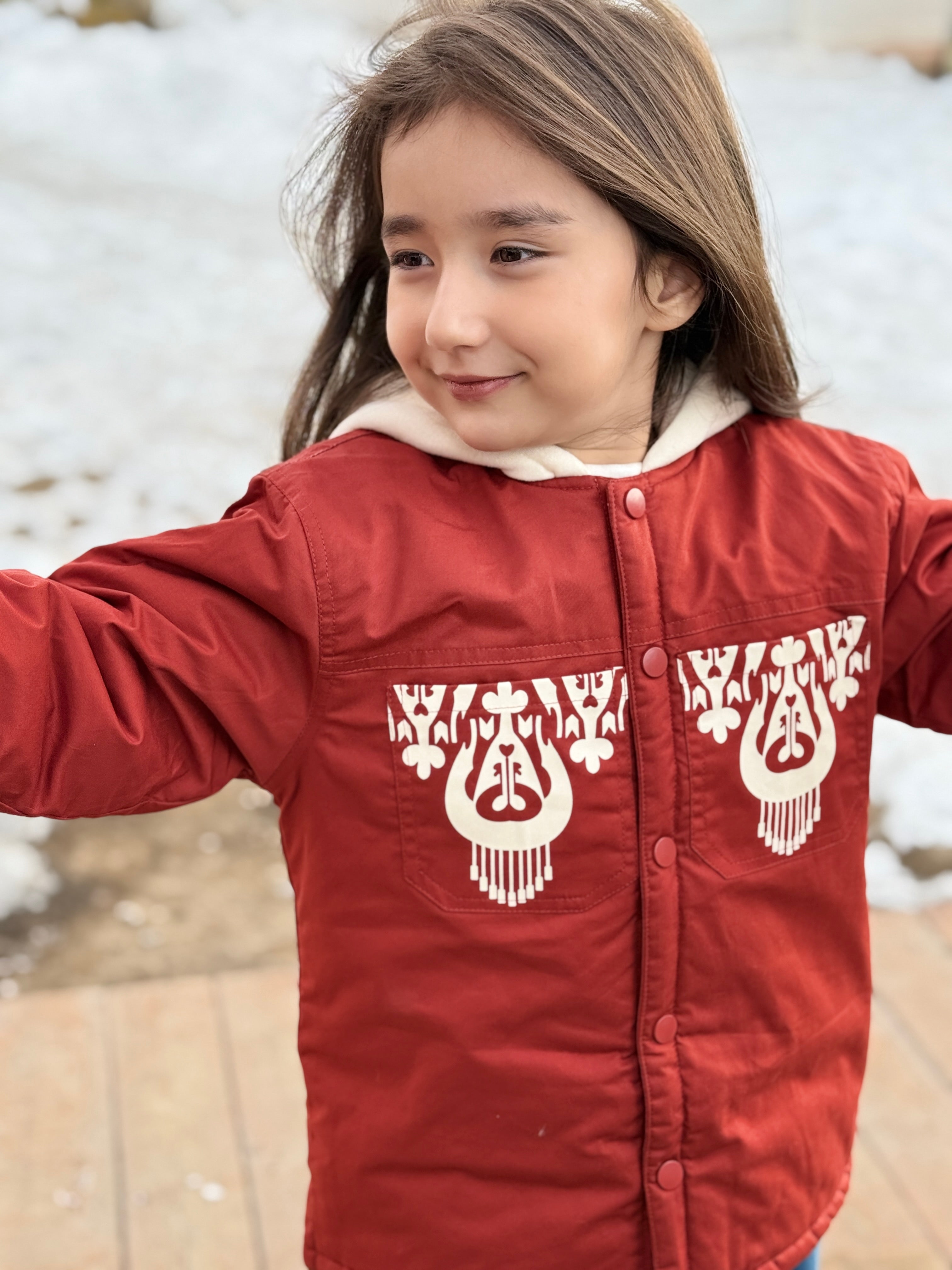 Atlas Pattern Winter Padded Jacket for Kids (-20°C / −4°F Ready)