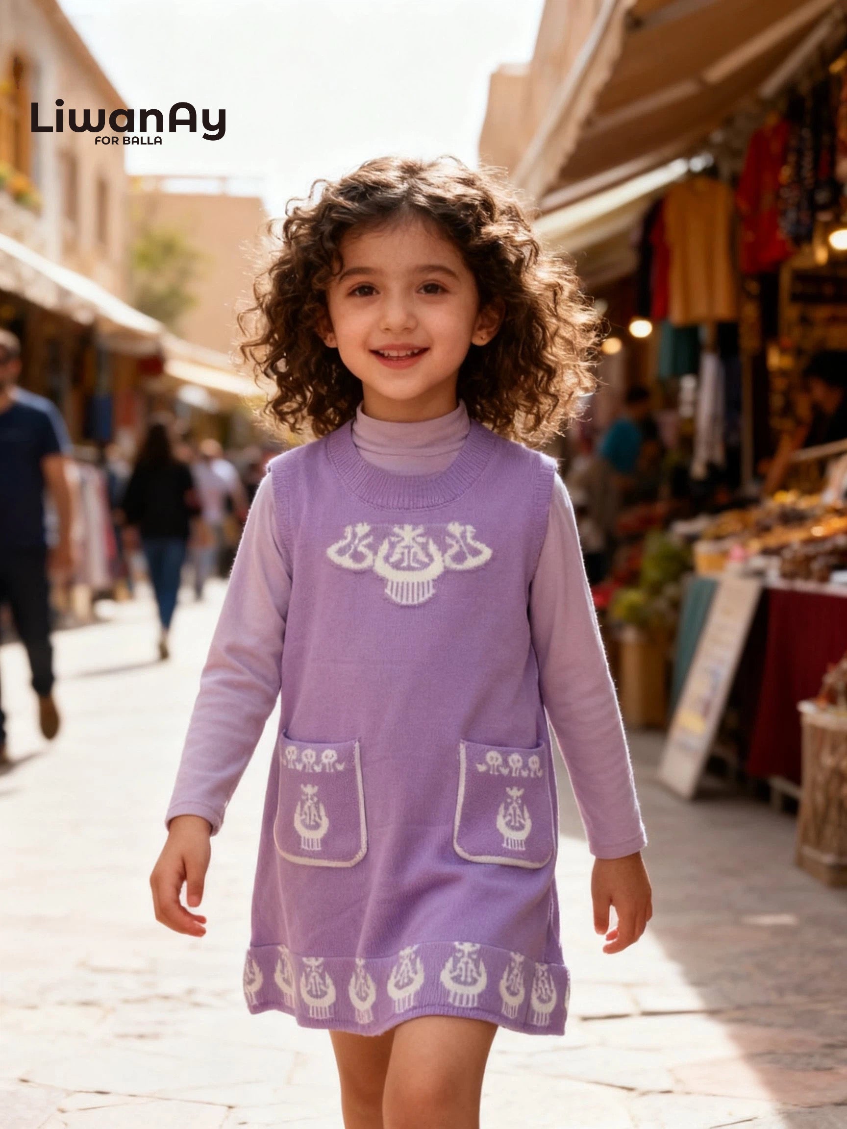 Atlas Knit Dress – Cultural Pattern Purple