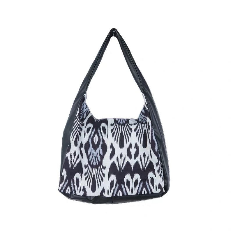 Ethnic Ikat Patchwork Shoulder Bag