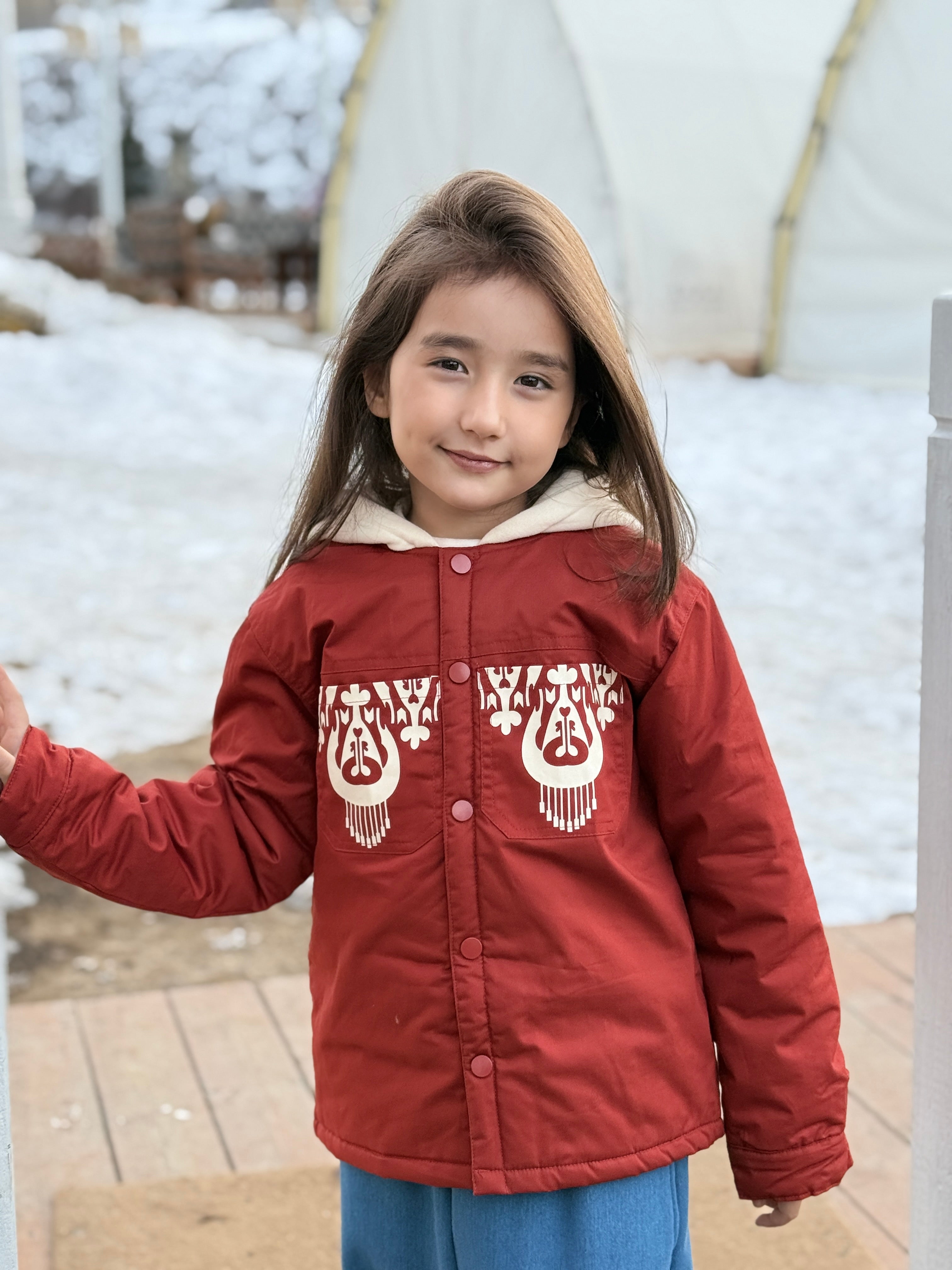 Atlas Pattern Winter Padded Jacket for Kids (-20°C / −4°F Ready)