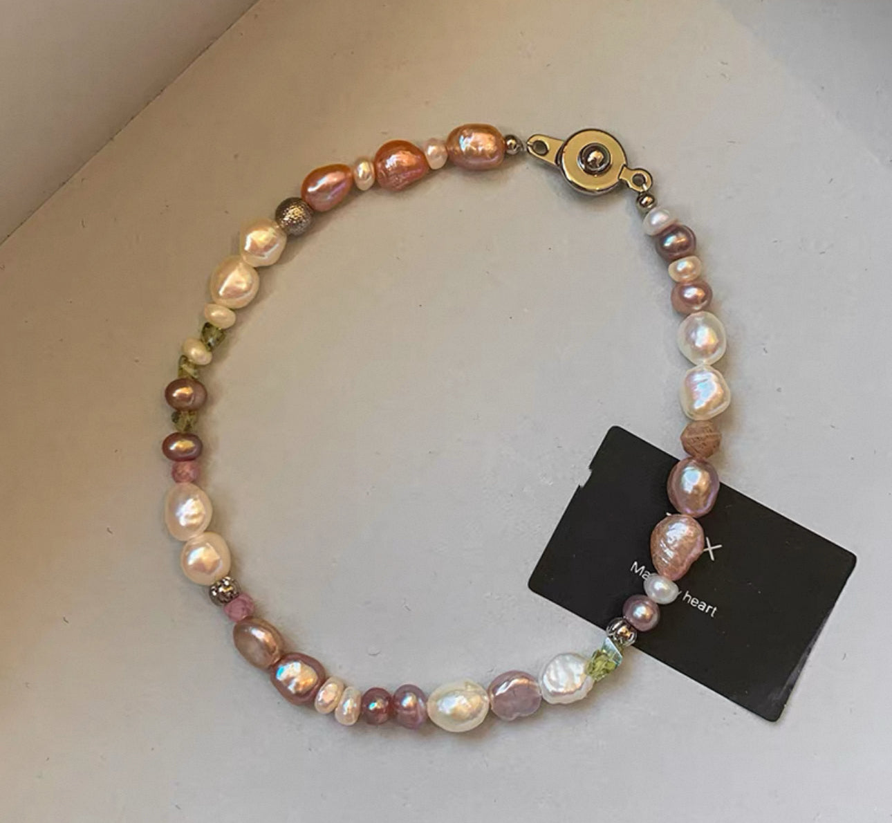 Natural Baroque Pearl Bracelet – Multicolor Freshwater Design(6)