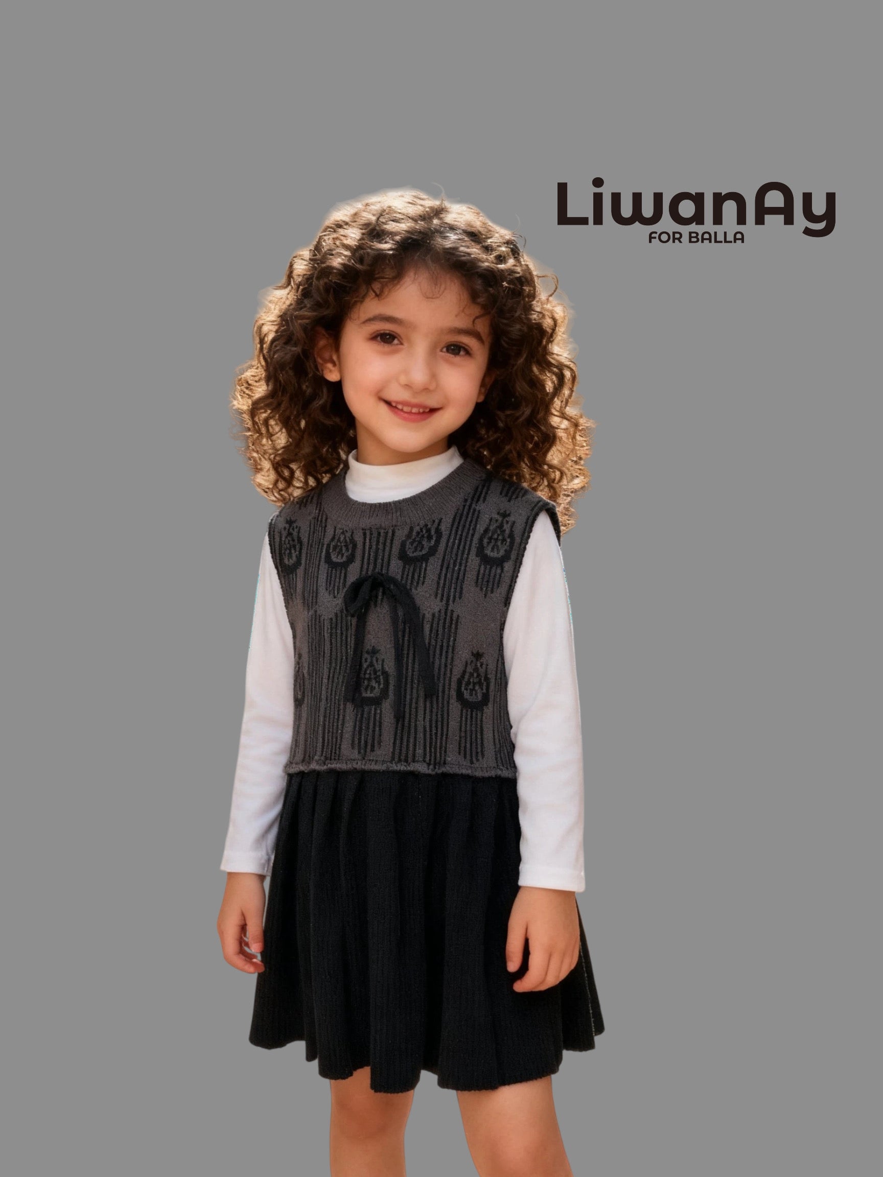 Grey Ikat Knit Dress