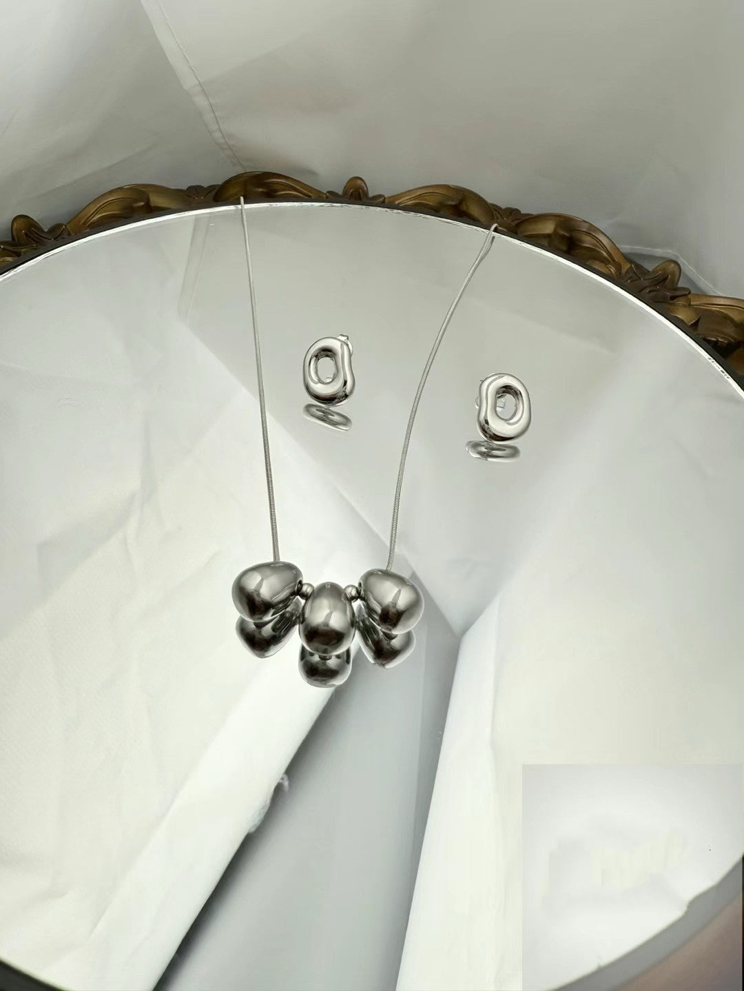 Stainless Steel Fringe Necklace – Statement Beaded Design(39)