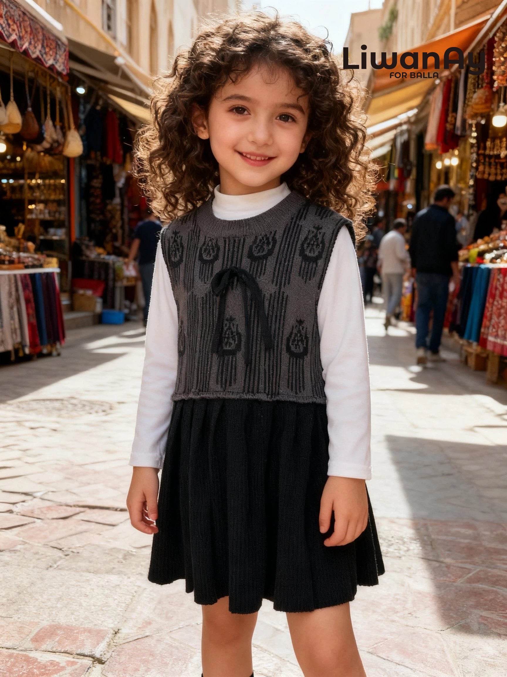 Grey Ikat Knit Dress