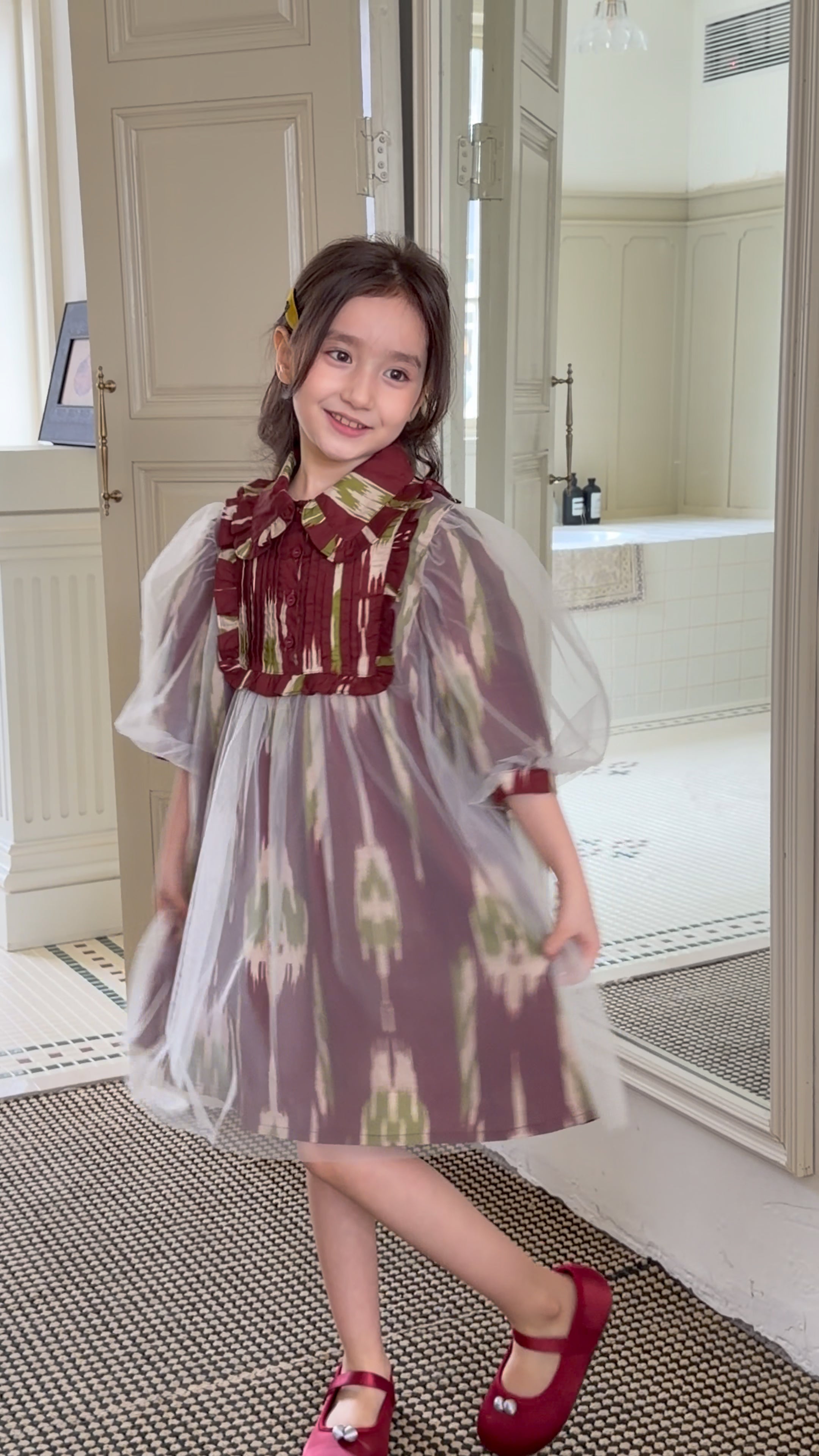 Luxury Atlas Princess Dress for Girls – Premium Tulle Party Dress