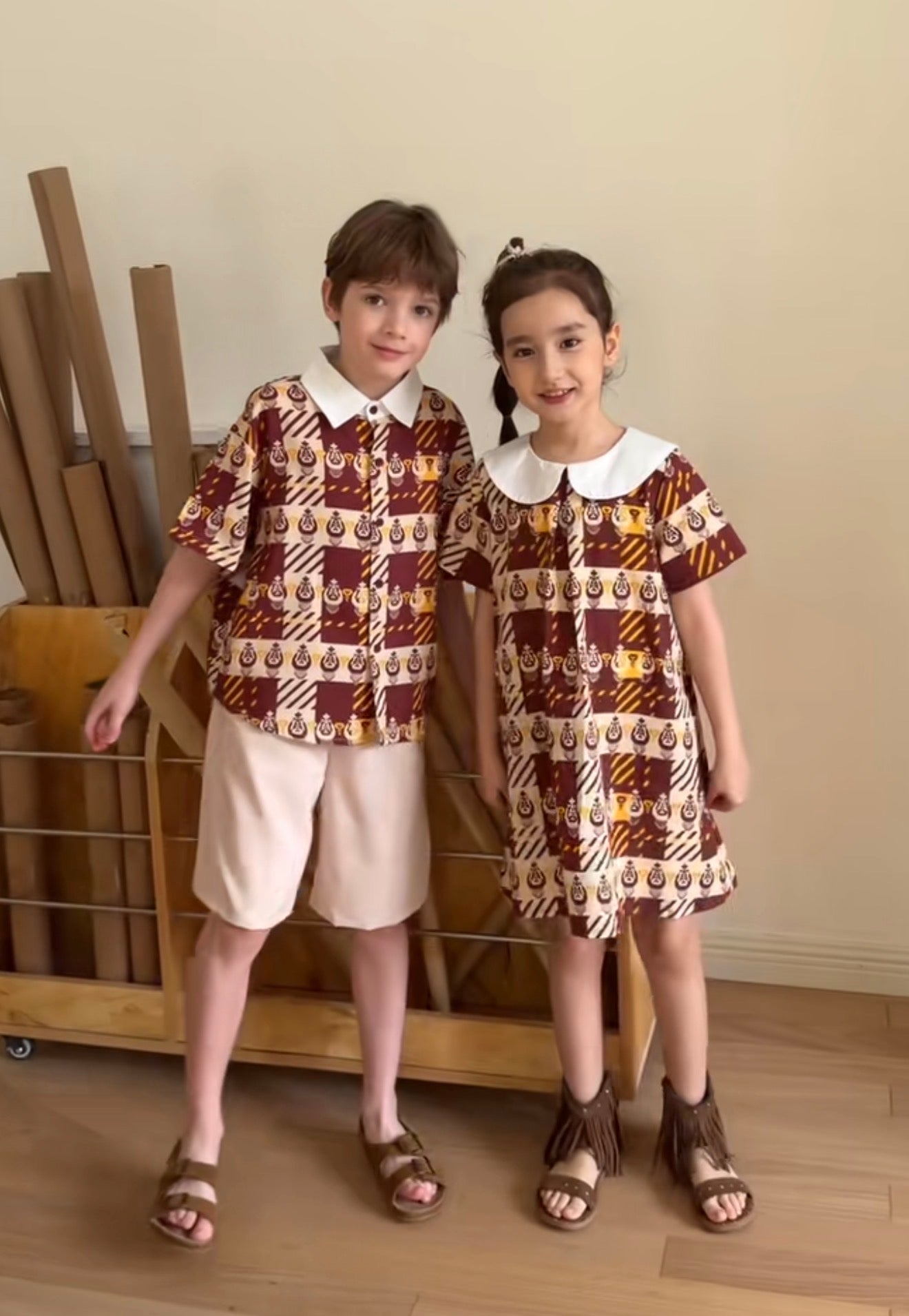 Kids Matching Outfit – Cotton Sibling Set (Brother & Sister Outfit)