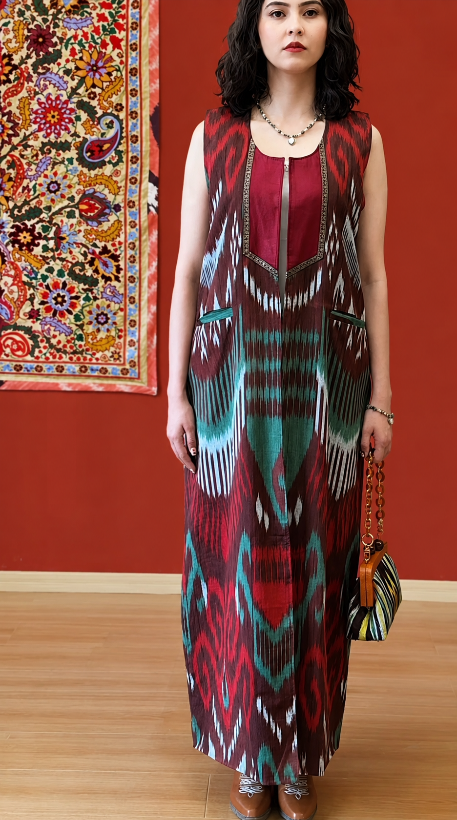 Crimson Atlas Long Duster Vest