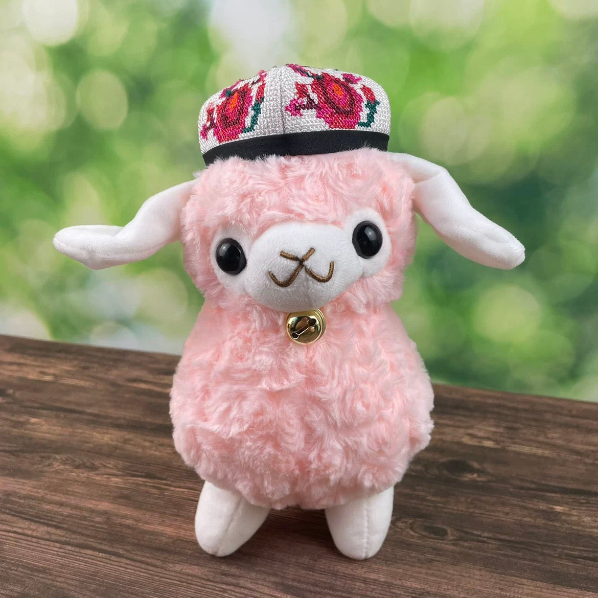Cute traditional Hat Plush Lamb – 23cm Soft Stuffed Toy with Ethnic Cap