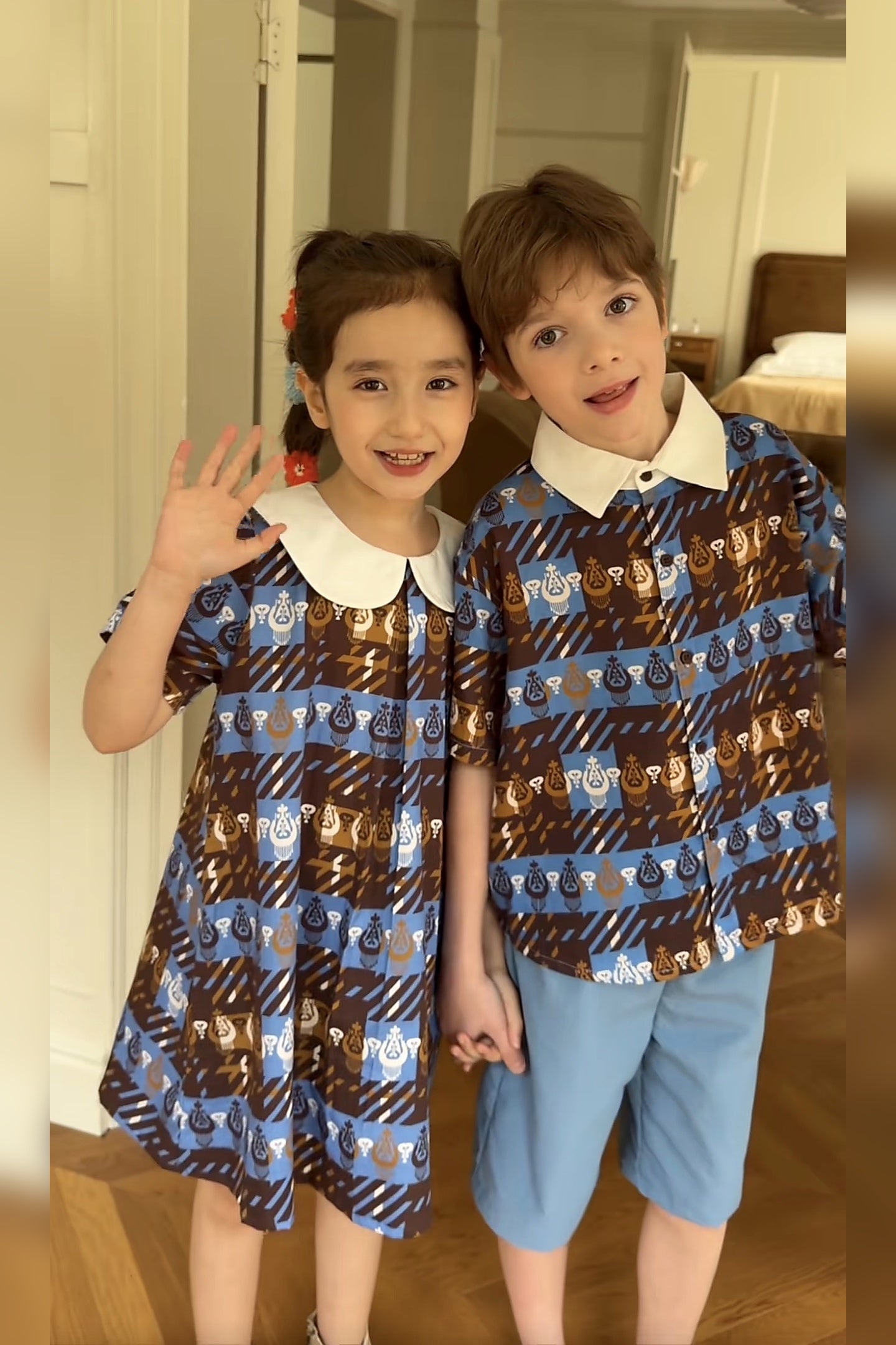 Kids Matching Outfit Set – Cotton Sibling Outfit (Brother & Sister)