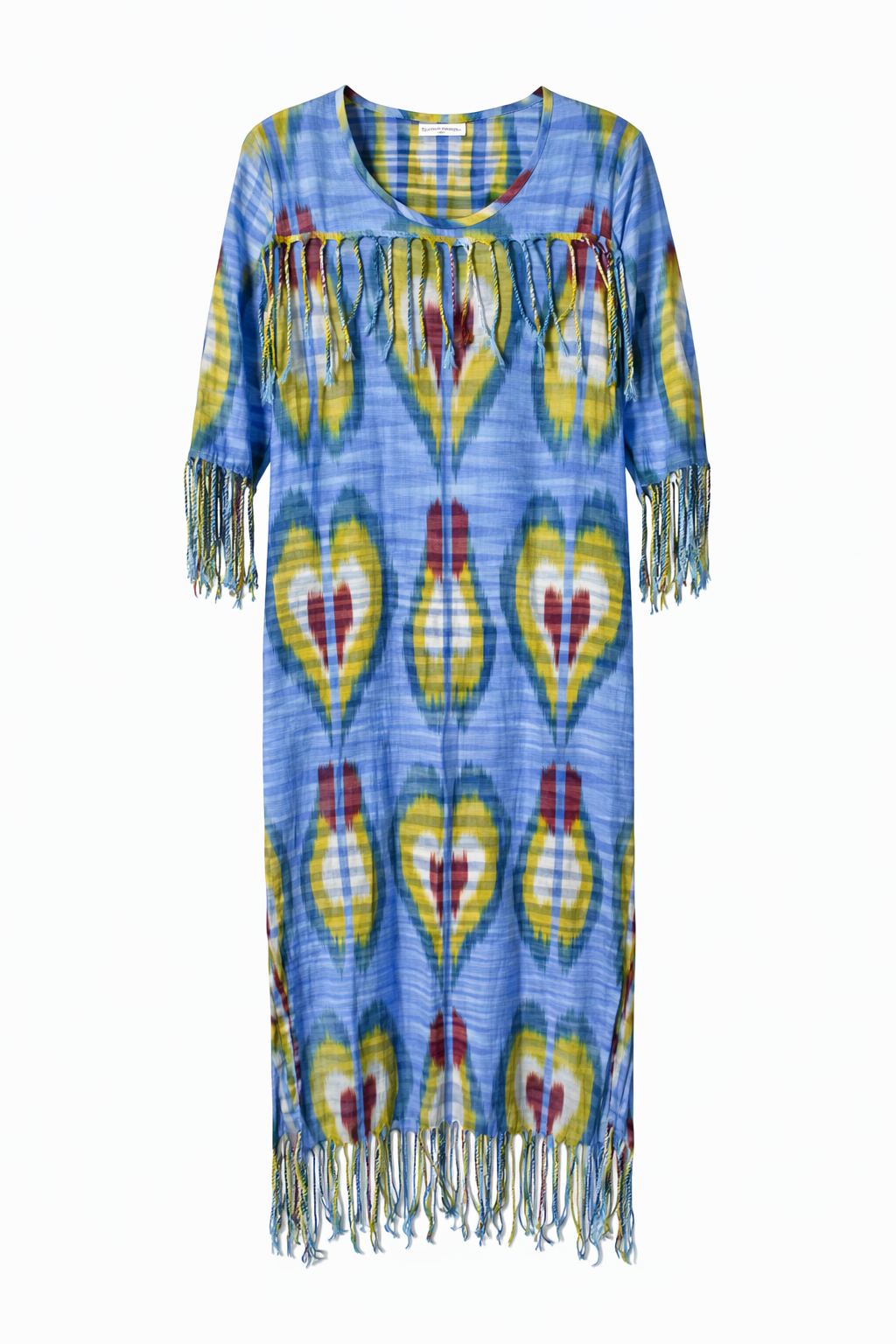 Hand-Dyed Magenta Maxi Dress – Flowy Cotton Comfort (Fits ≤75 kg)