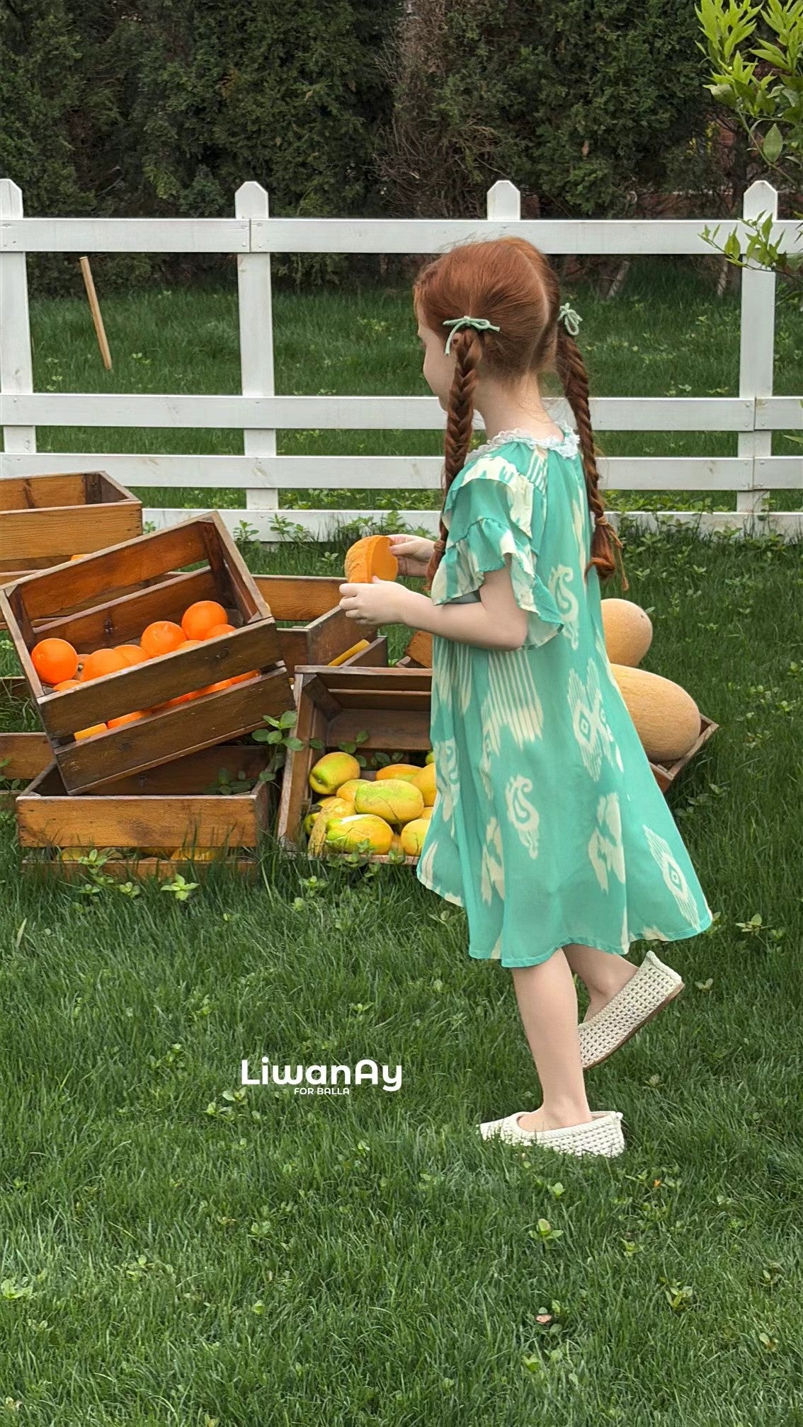 Mint Green Flutter Sleeve Ikat Dress – Liwanay Kids