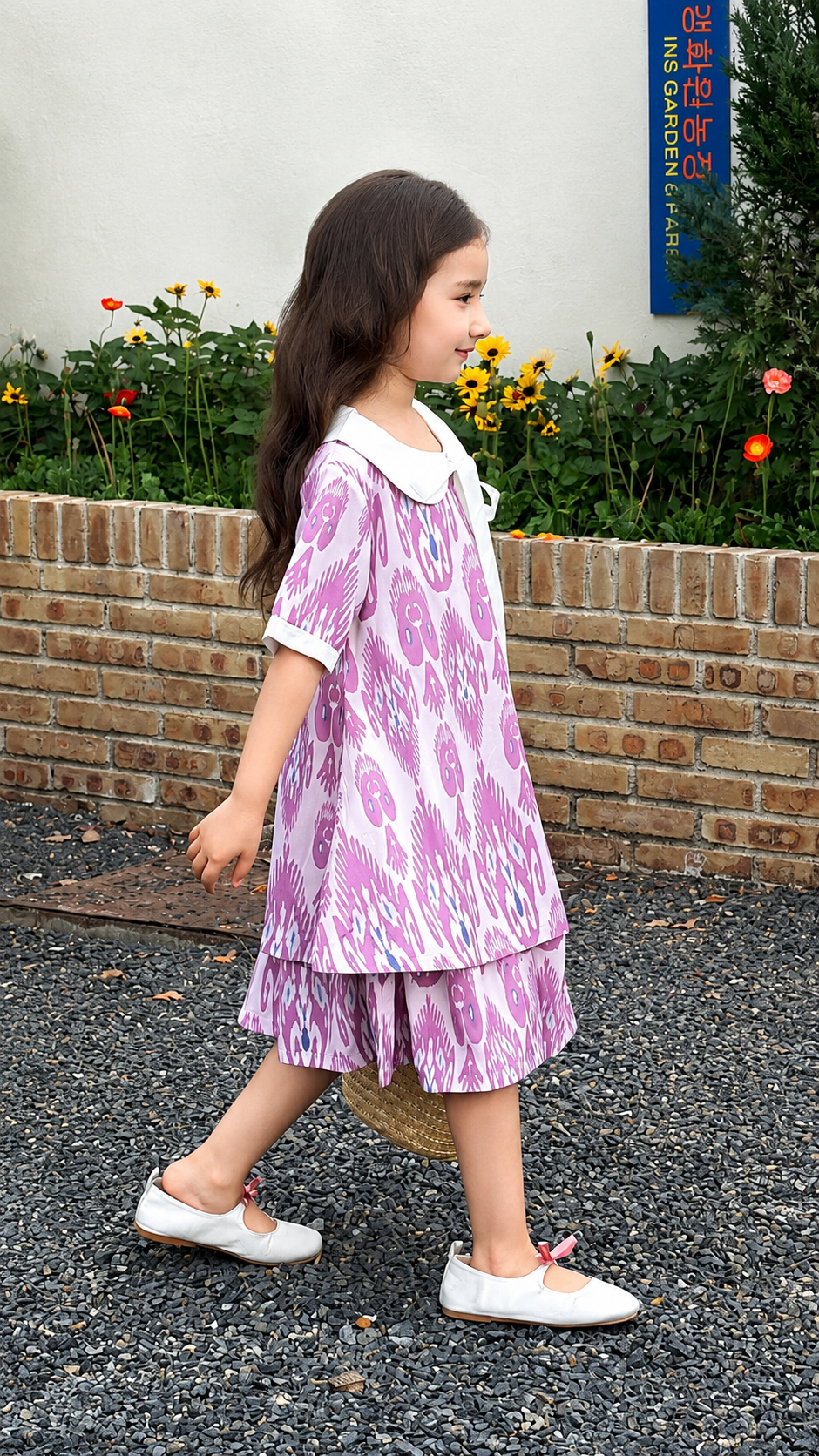 Summer Essential Cotton Ikat Dress – Lavender Edition