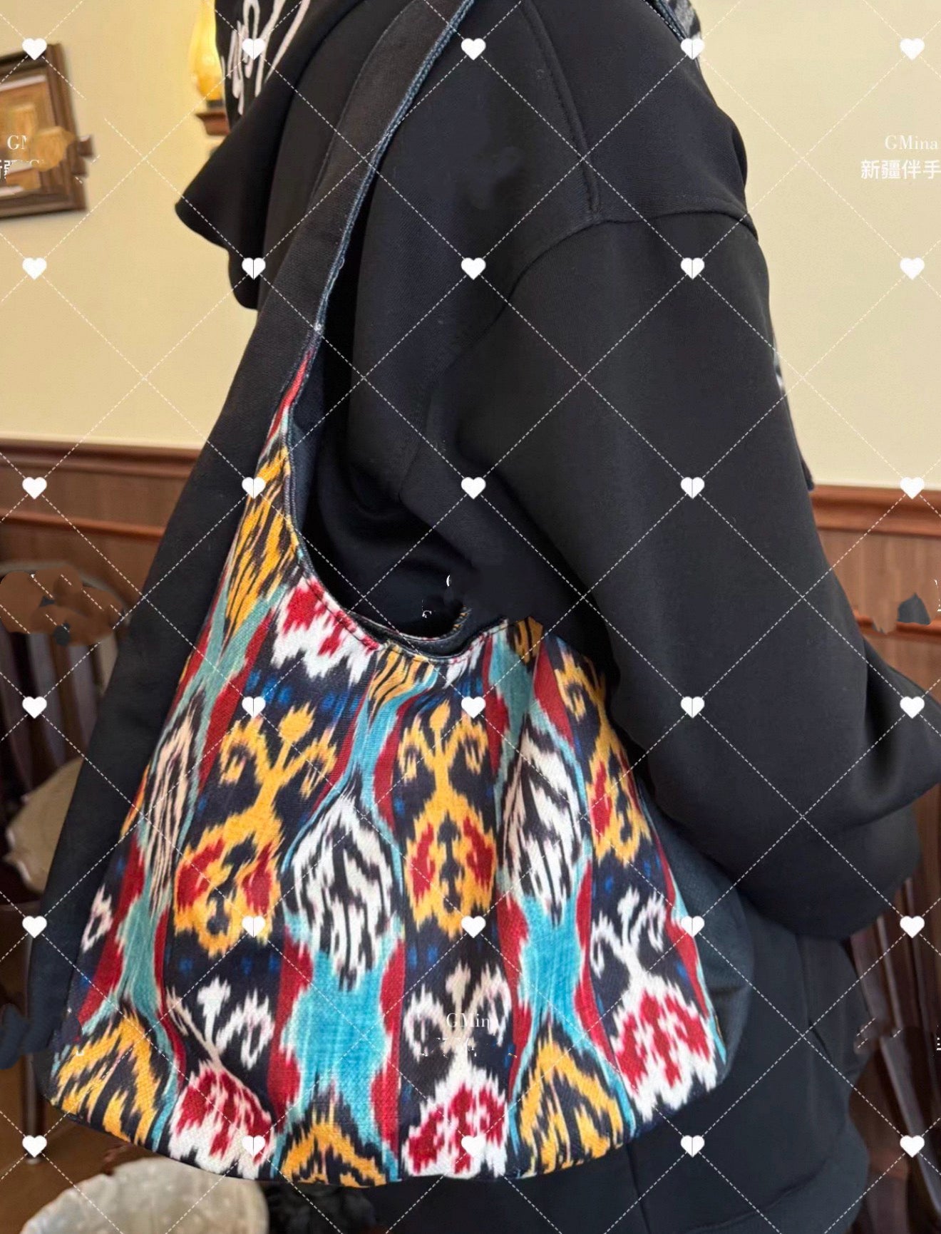 Atlas Ikat Shoulder Bag – Ethnic Handmade Tote