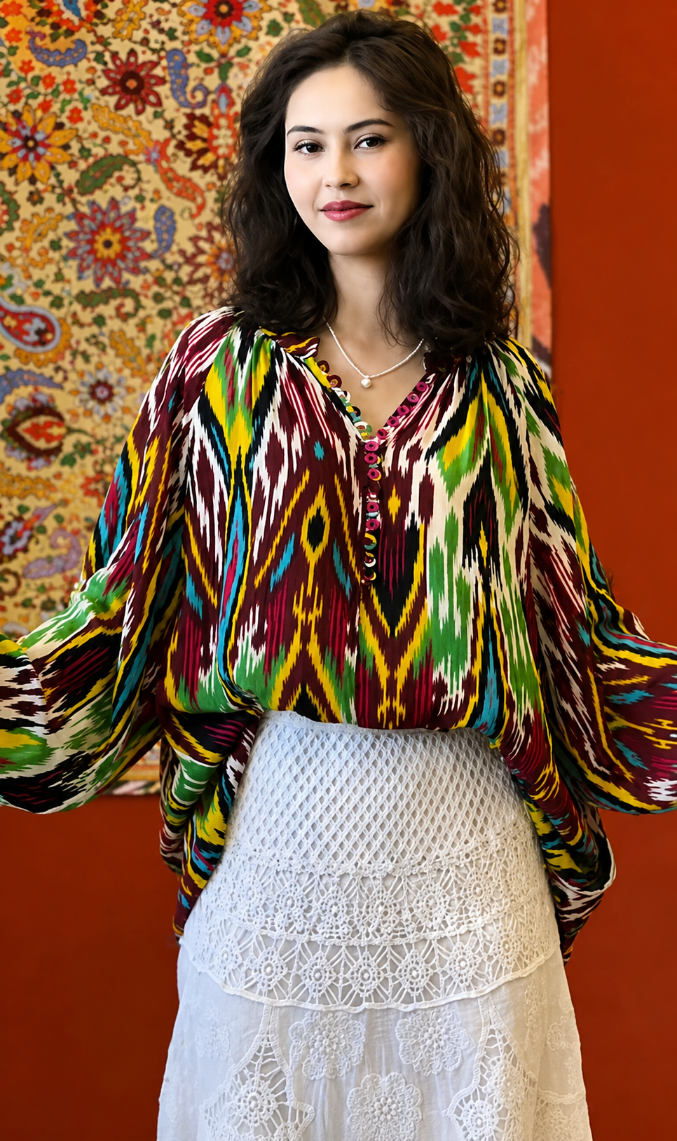 Silk Road Atlas Silk Blend Blouse