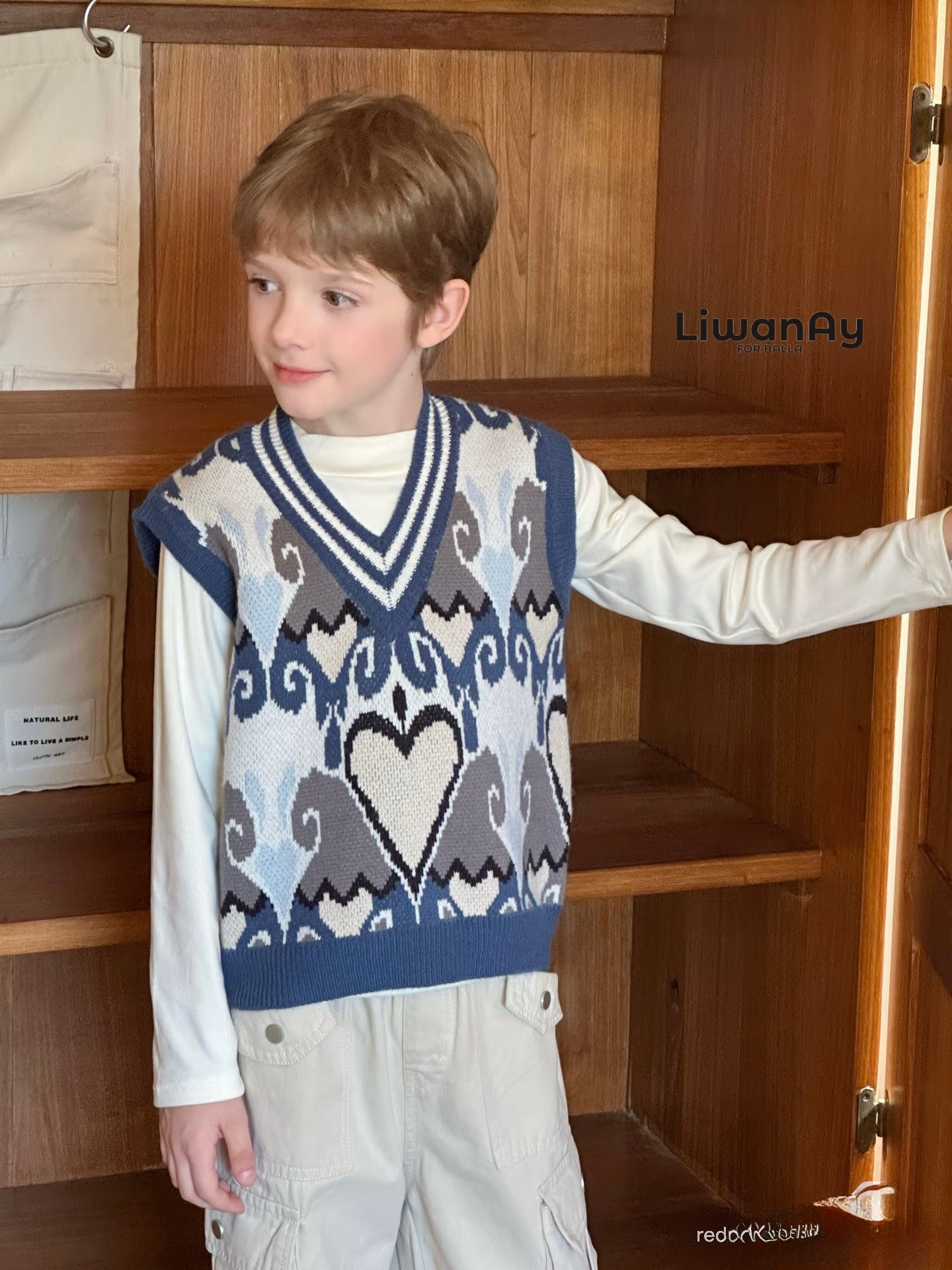 Atlas Heart Knit Vest – Blue