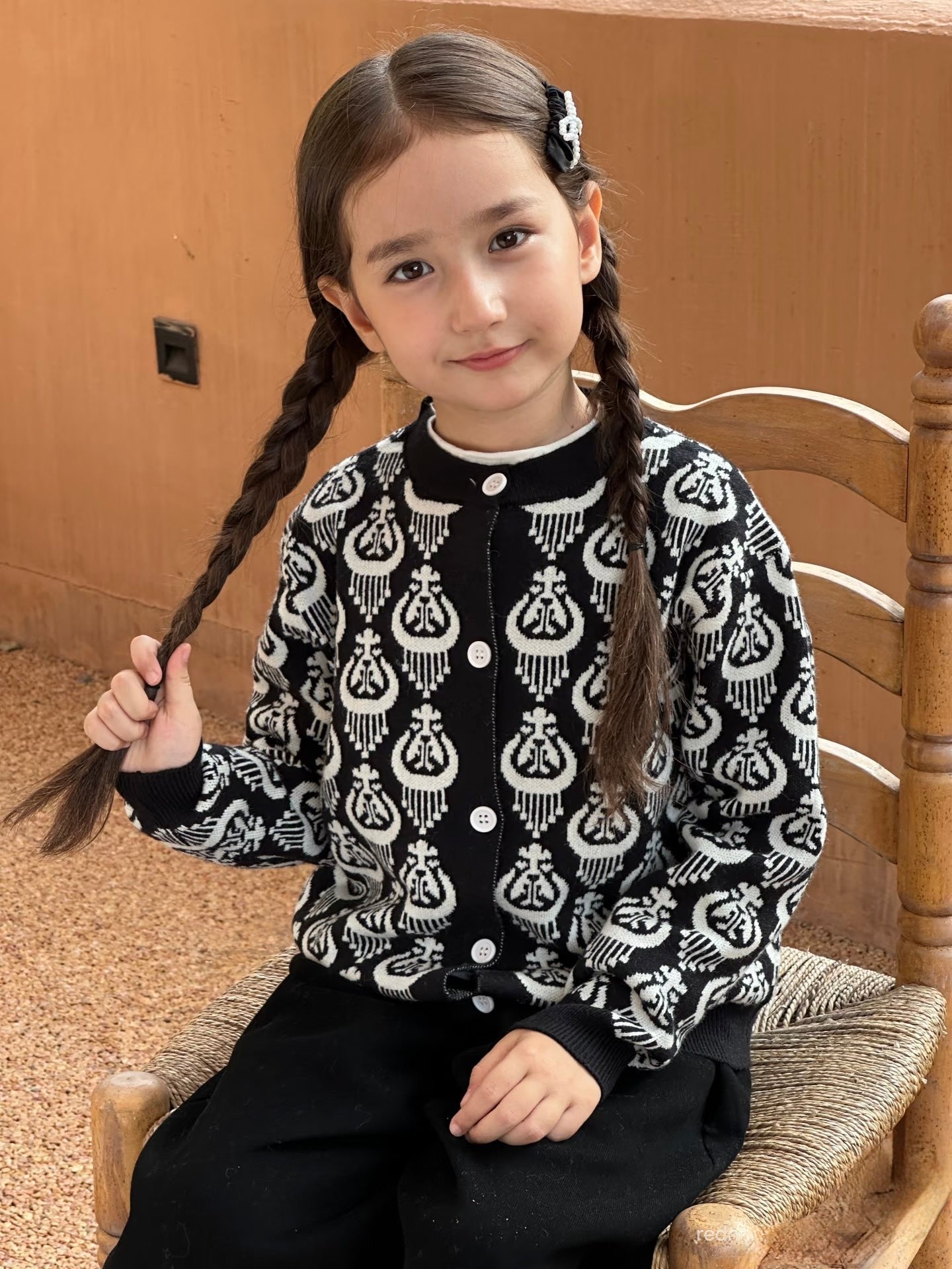 Atlas Knit Cardigan – Unisex Anti-Pilling Cultural Pattern Sweater