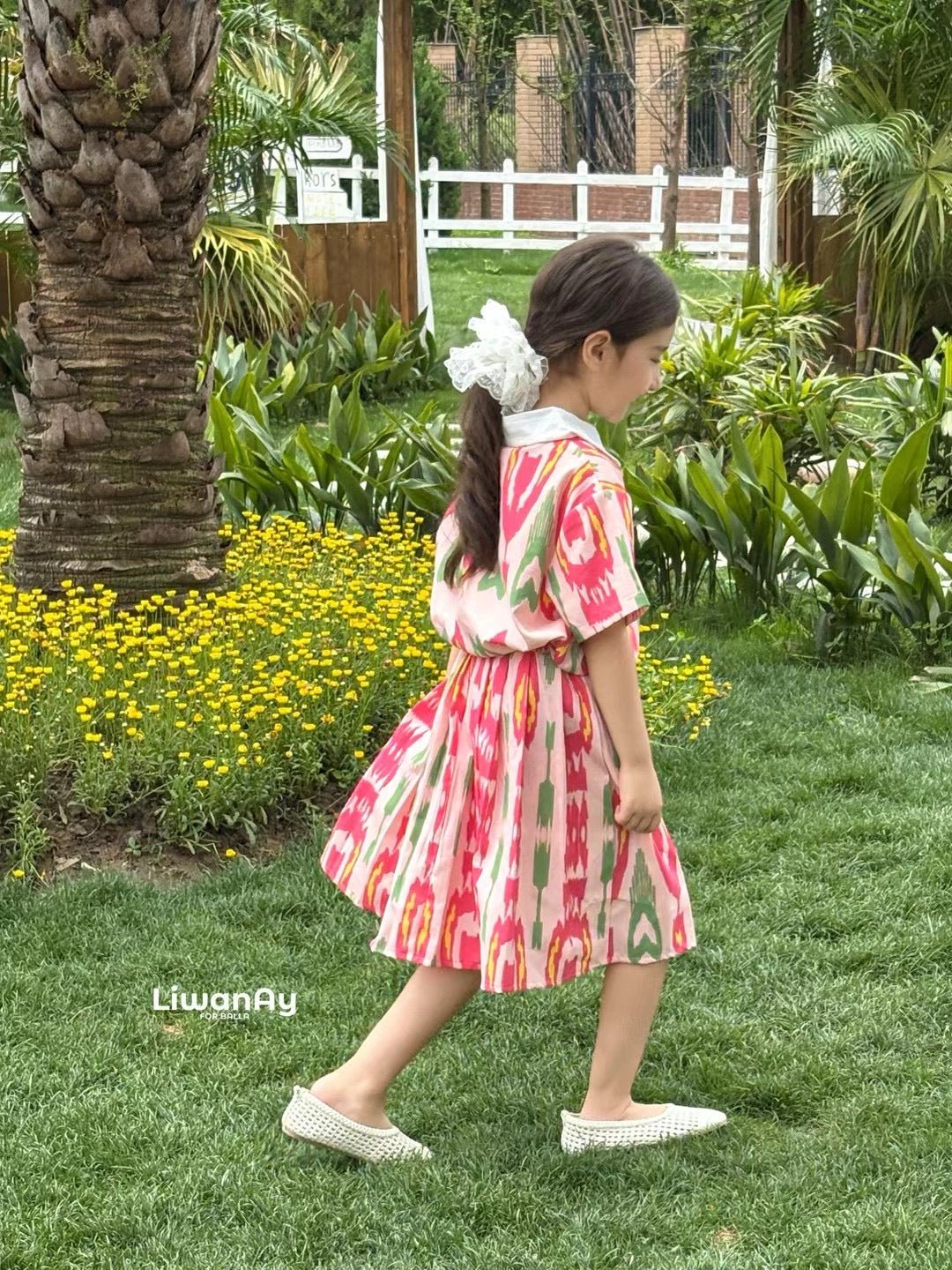 Pink Ikat Cotton 2-Piece Set – Top & Skirt Combo