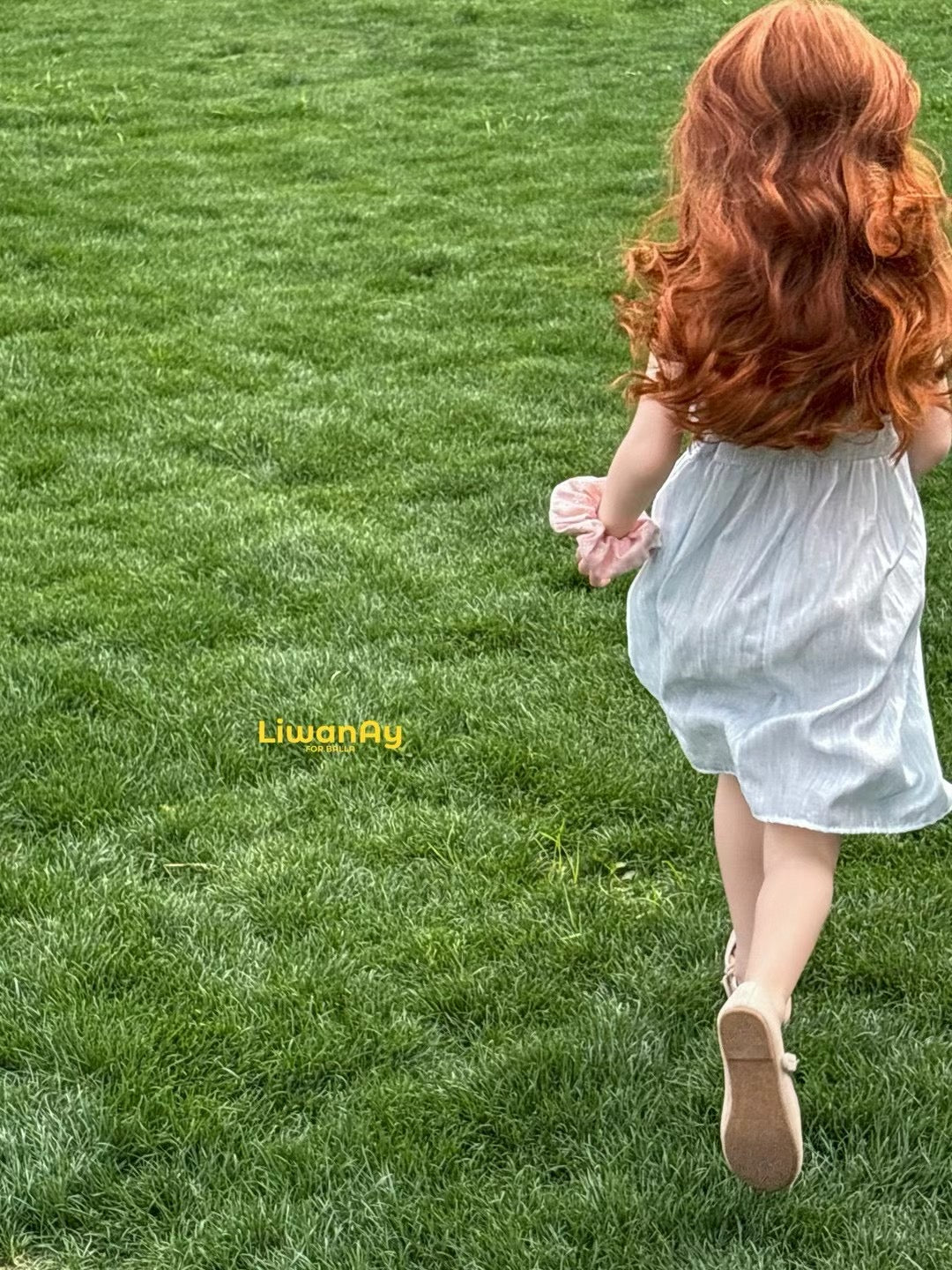 Limited Edition Cotton Princess Dress – Sky Blue / Ivory