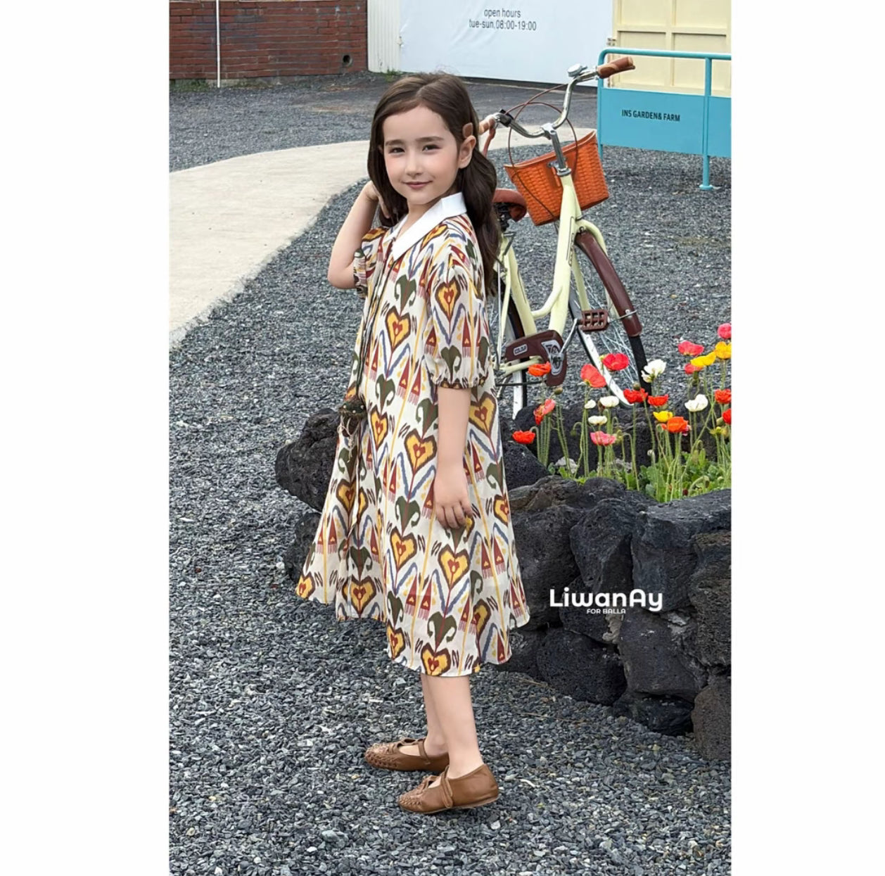 Vintage Ikat Puff Sleeve Dress – LiwanAy Girls