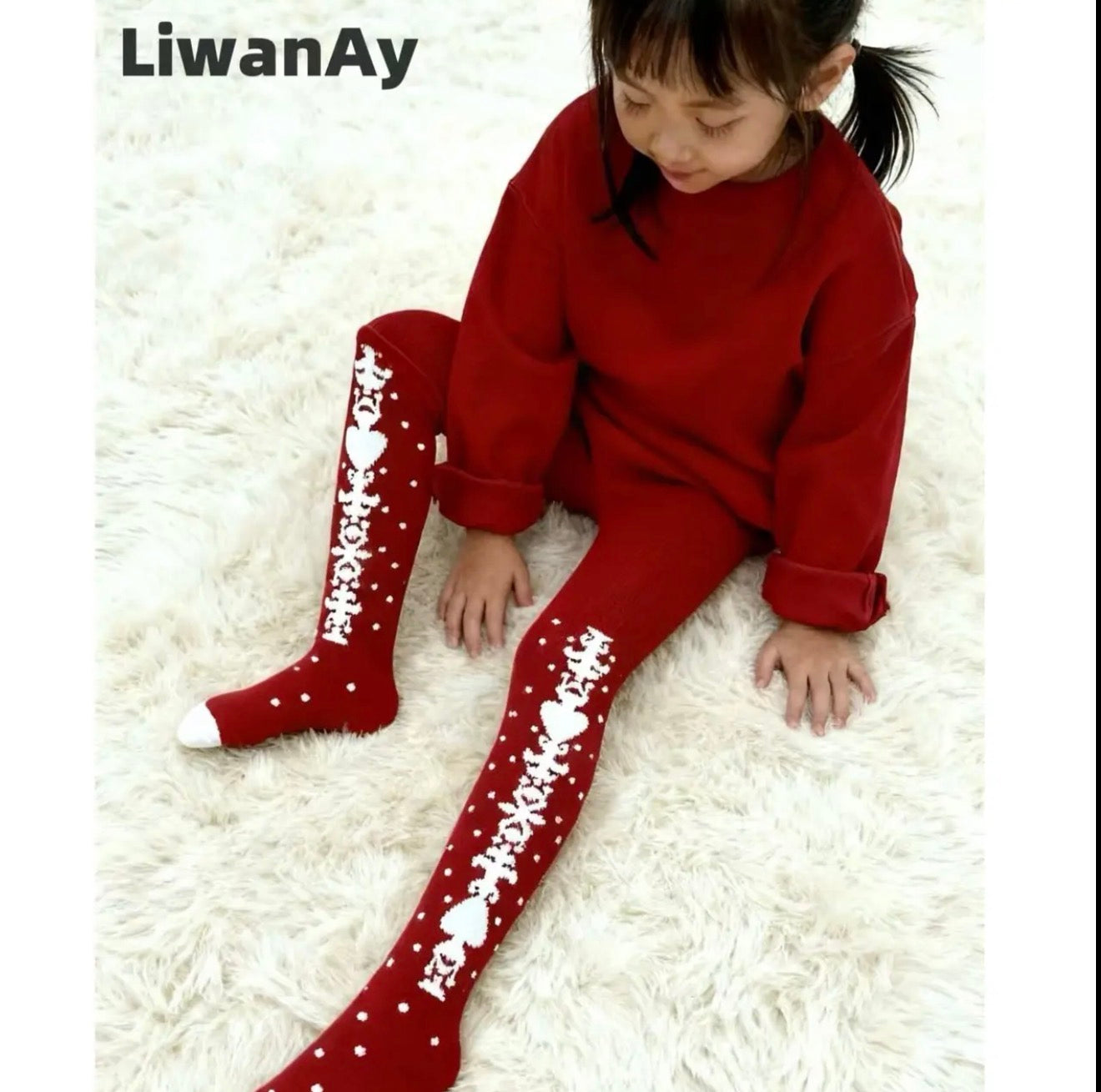 Kids Cable Knit Tights – Soft Cotton Warm Leggings for Girls & Toddlers (two/three set)