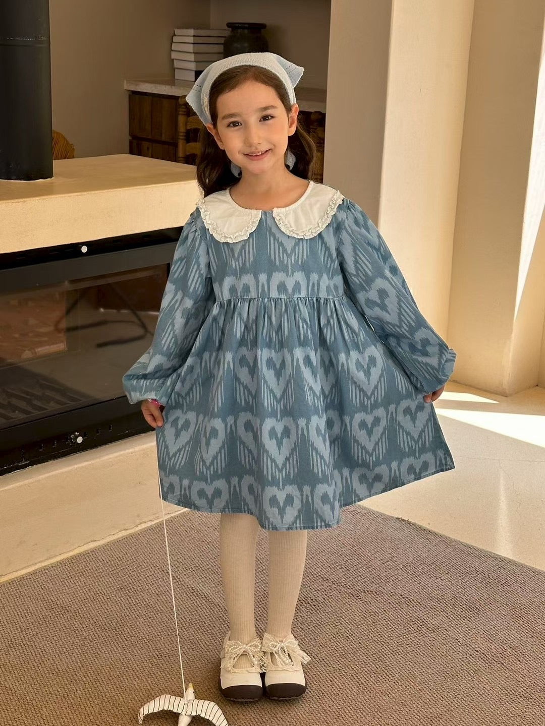 Blue Atlas Ikat Dress