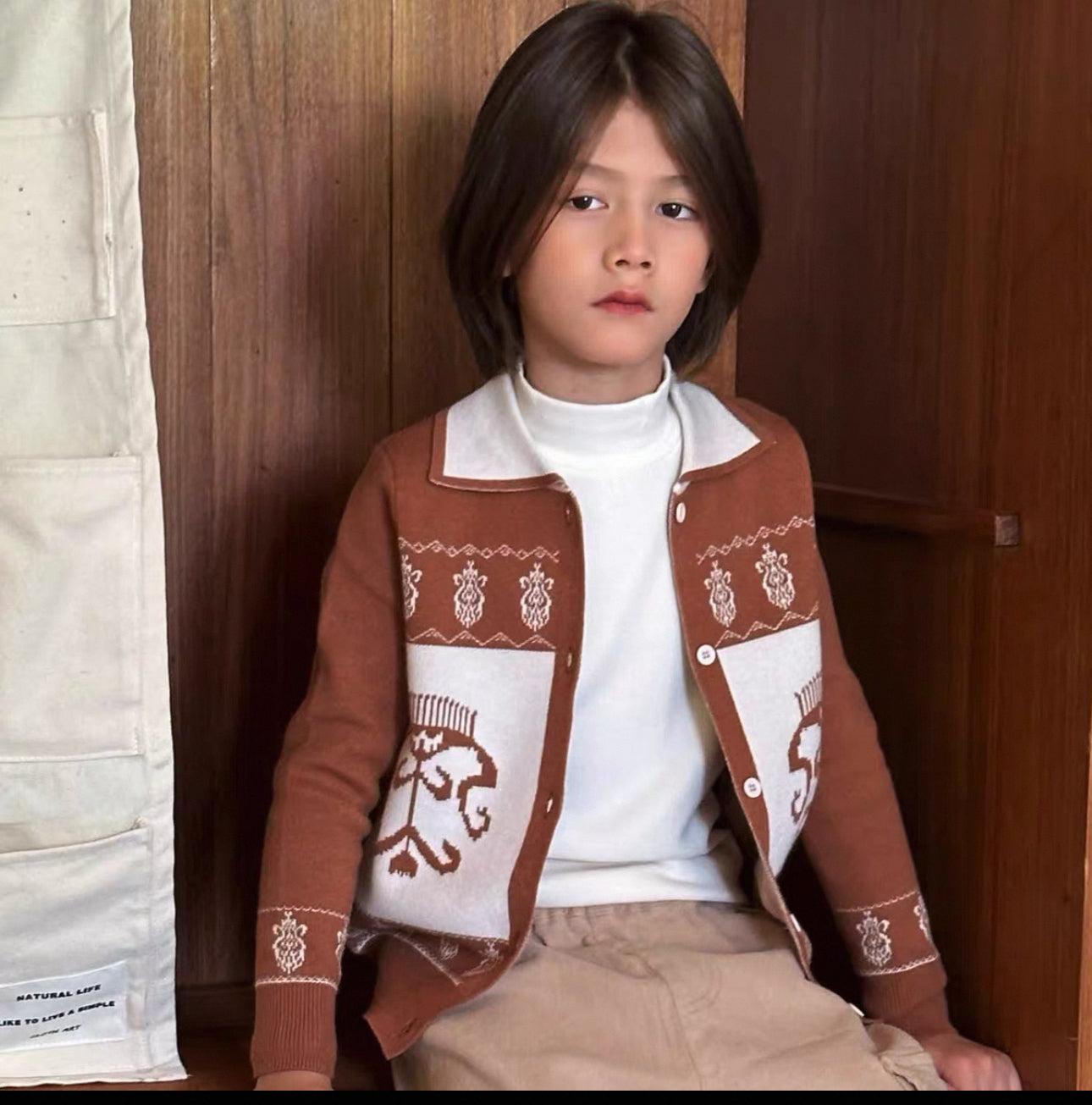 Etlas Style Ethnic Knit Cardigan Jacket – Lightweight Spring/Fall Outerwear