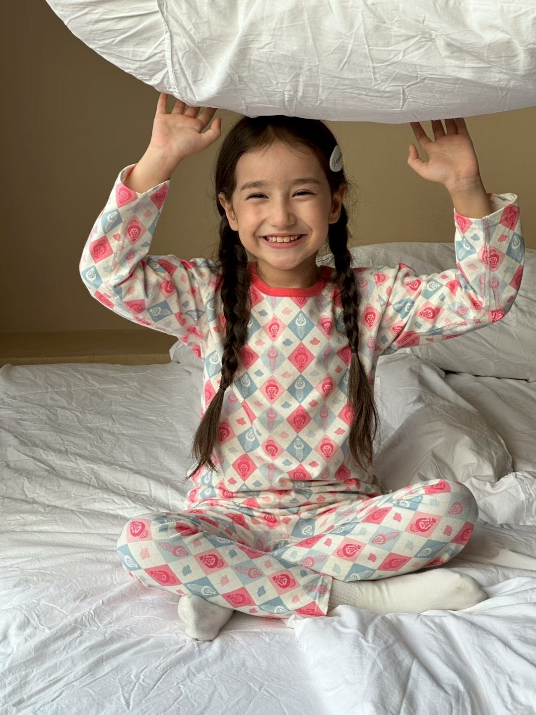 Atlas Pattern Kids Cotton Pajama Set