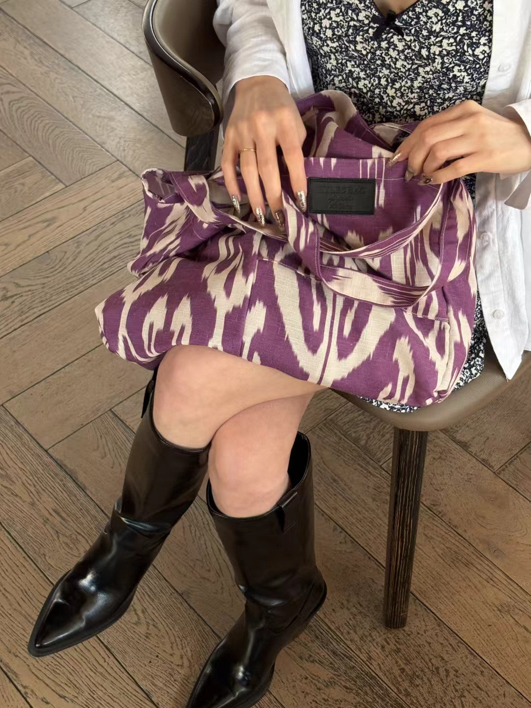 Atlas Canvas Tote (Purple)